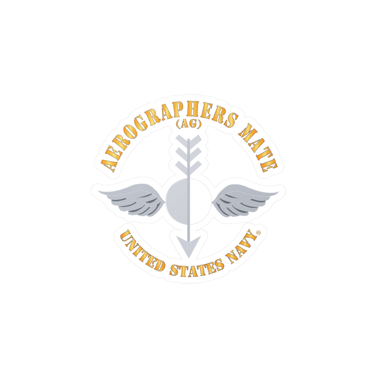Kiss-Cut Vinyl Decal - Navy - Aerographers Mate (AG) X 300