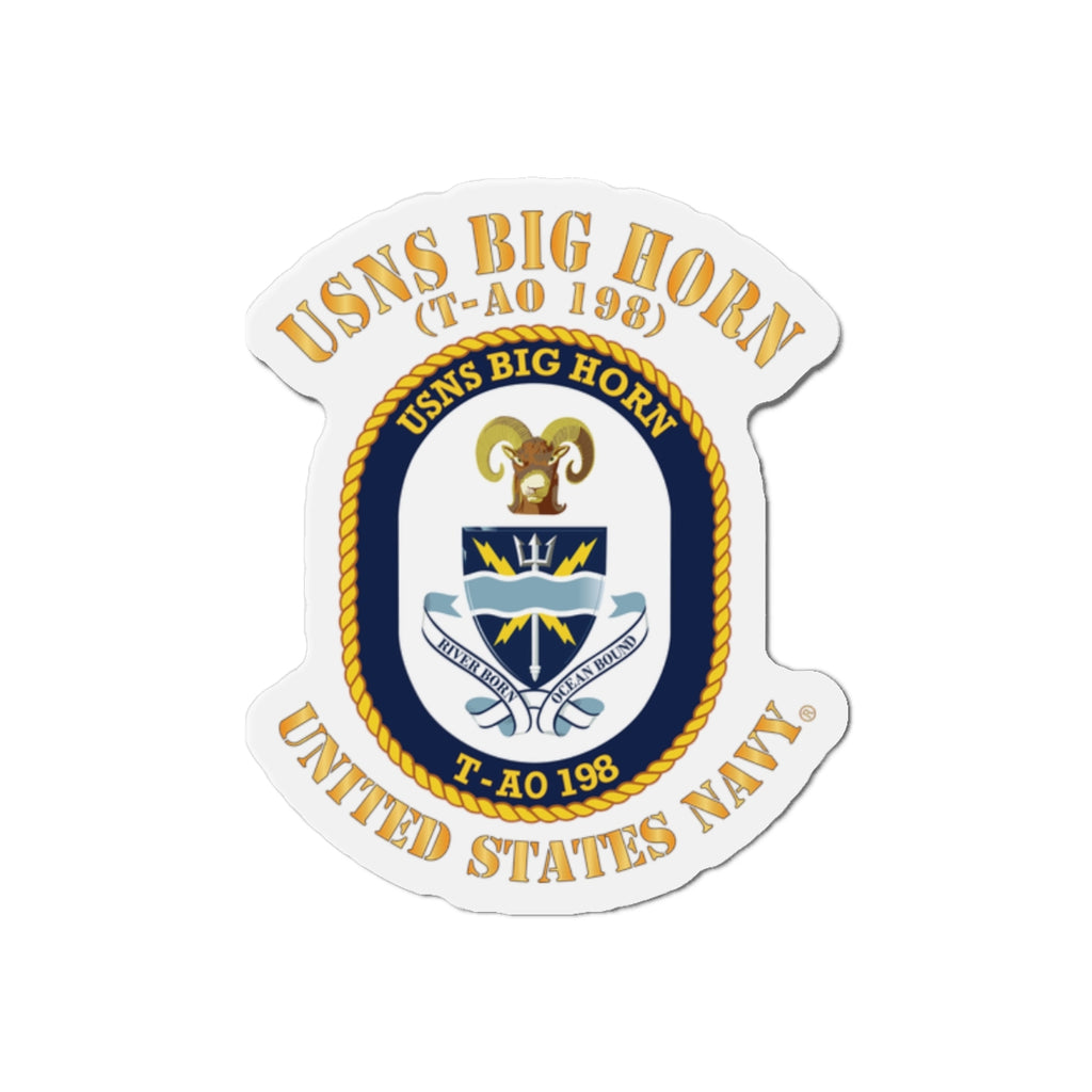 Die-Cut Magnet - Navy - USNS Big Horn (T-AO 198)
