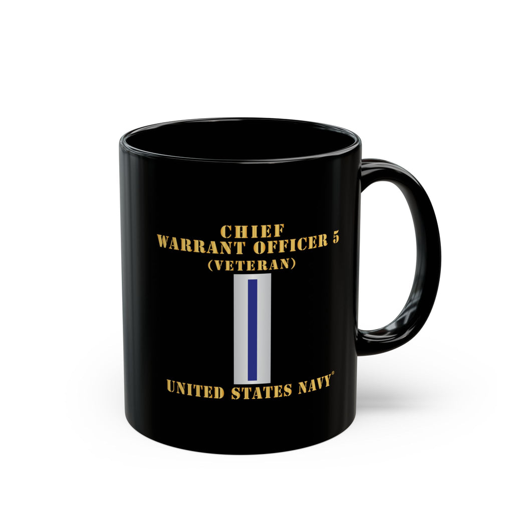 Black Mug (11oz, 15oz) - Navy - Chief Warrant Officer 5 - CW05 - Veteran