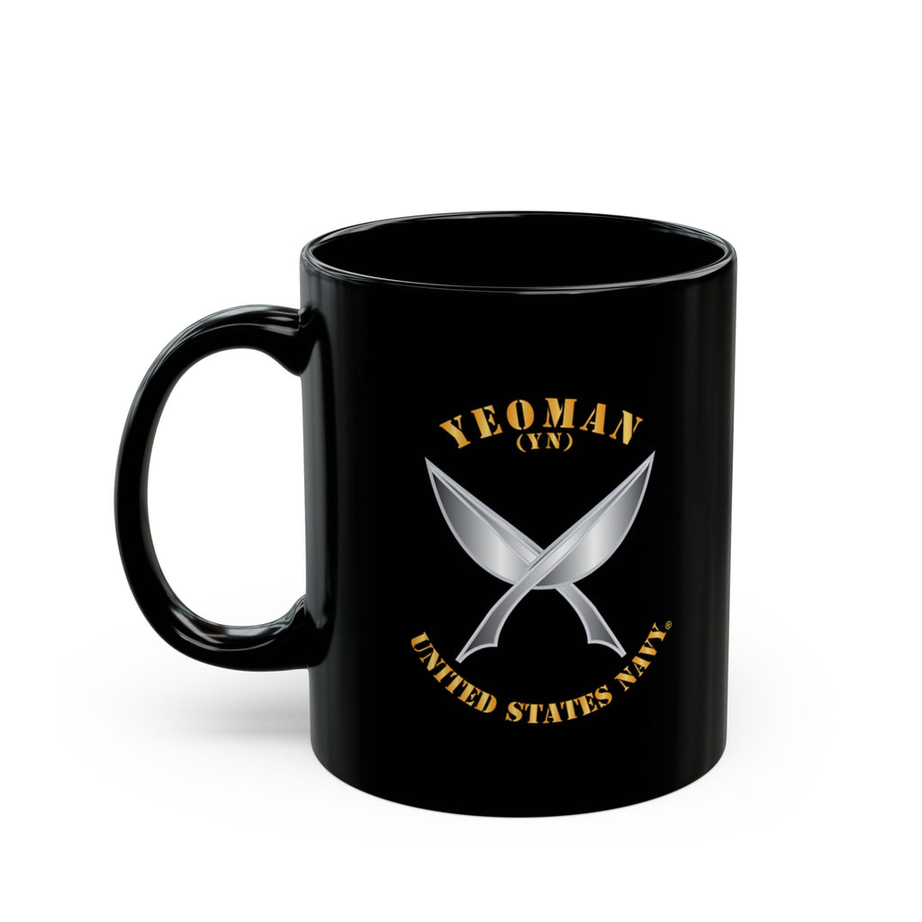 Black Mug (11oz, 15oz) - Navy - Rate - Yeoman (YN)