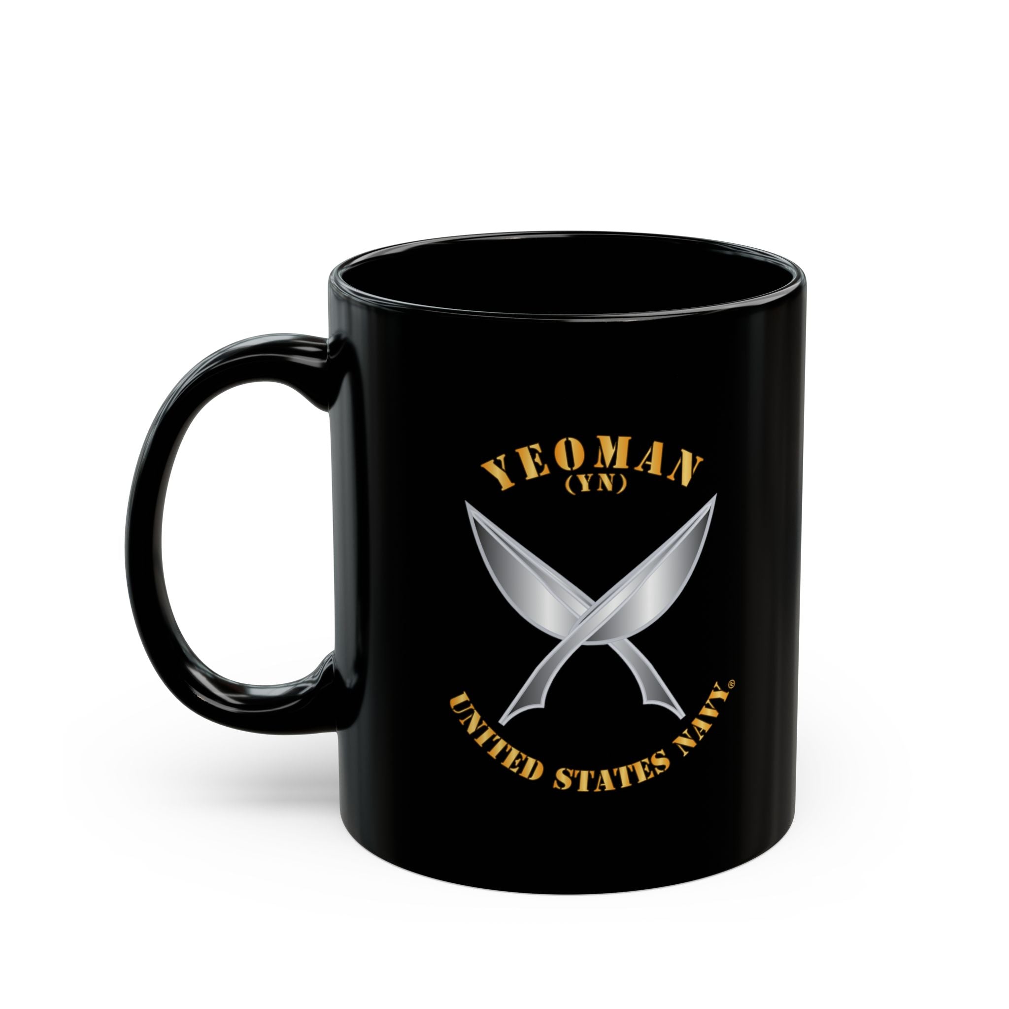 Black Mug (11oz, 15oz) - Navy - Rate - Yeoman (YN)