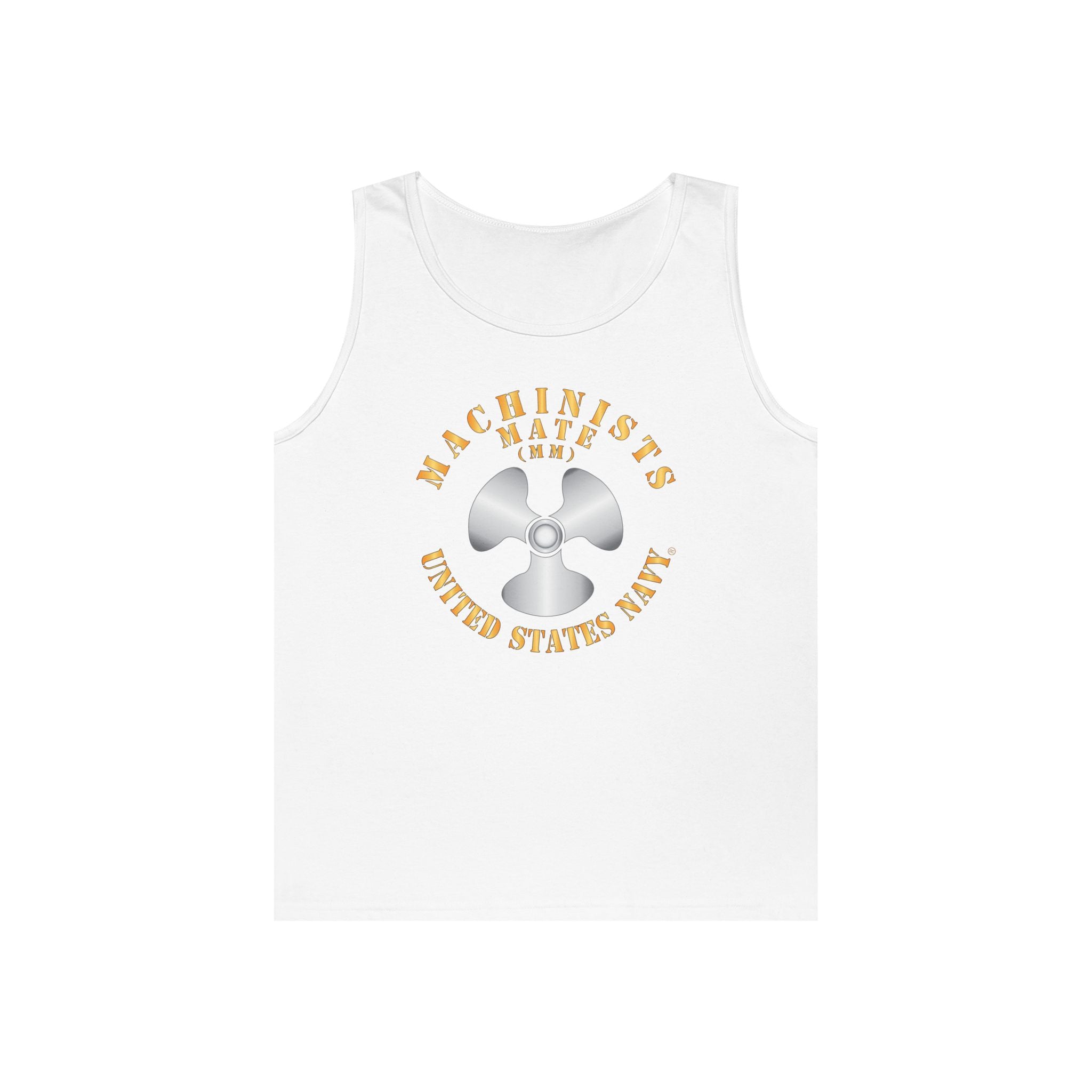 Unisex Heavy Cotton Tank Top - Navy - Rate - Machinists Mate (MM)