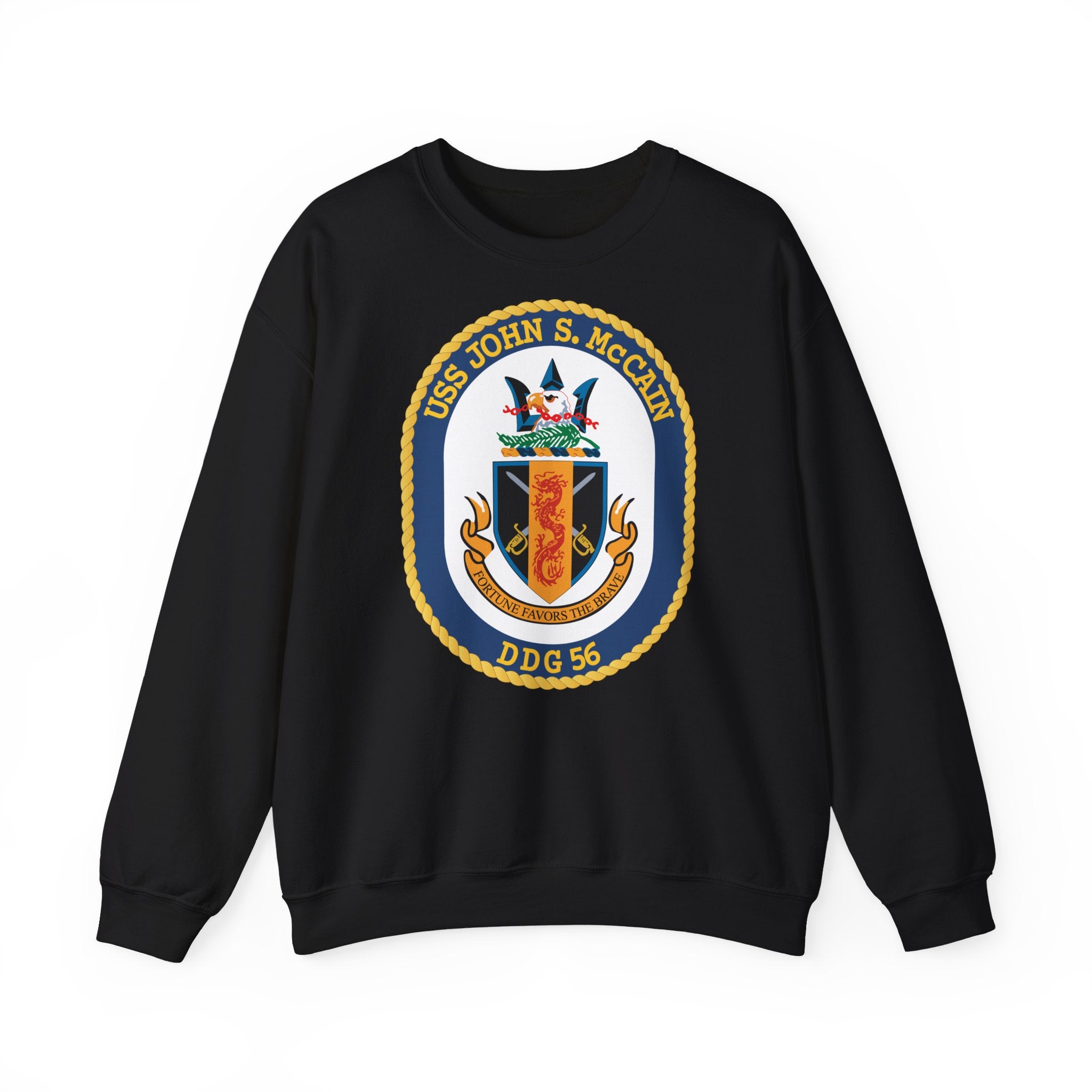 Unisex Heavy Blend™ Crewneck Sweatshirt - Navy - USS John S. McCain (DDG-56) wo txt