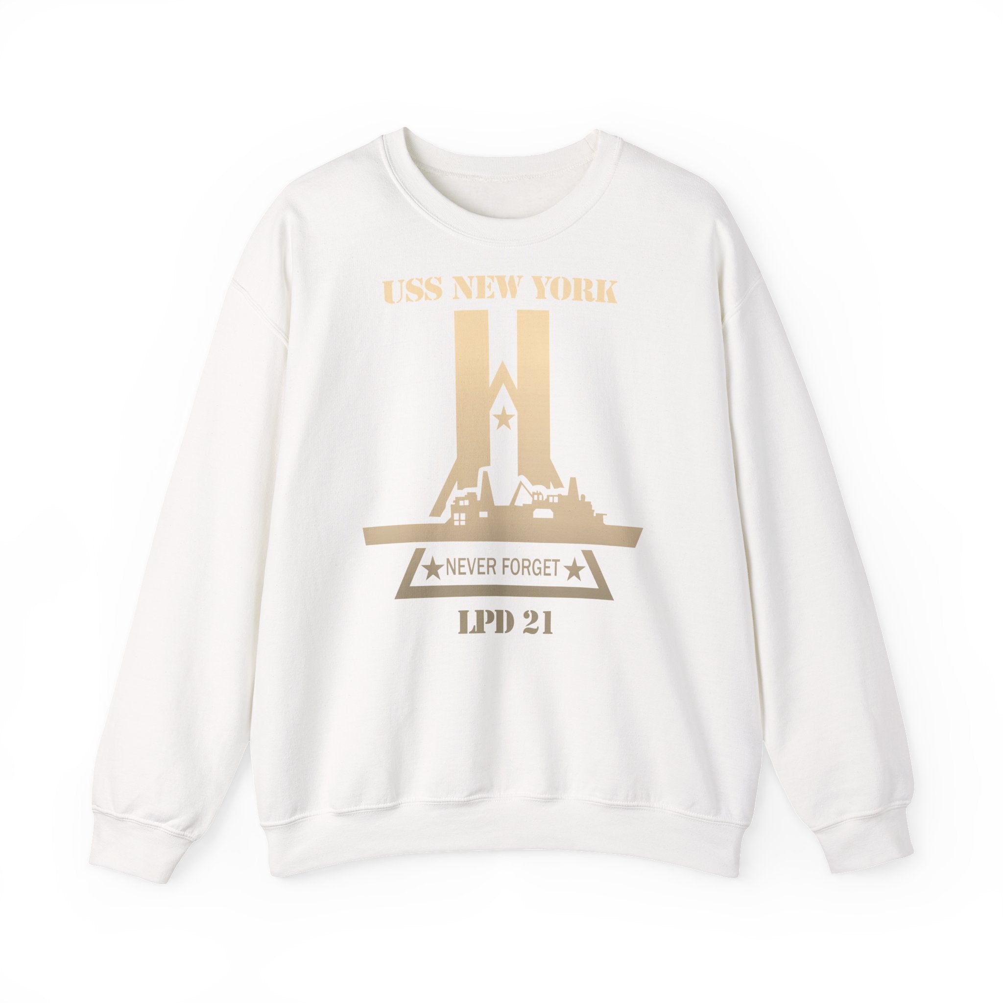 Unisex Heavy Blend™ Crewneck Sweatshirt - Navy - USS New York (LPD-21) wo Txt X 300