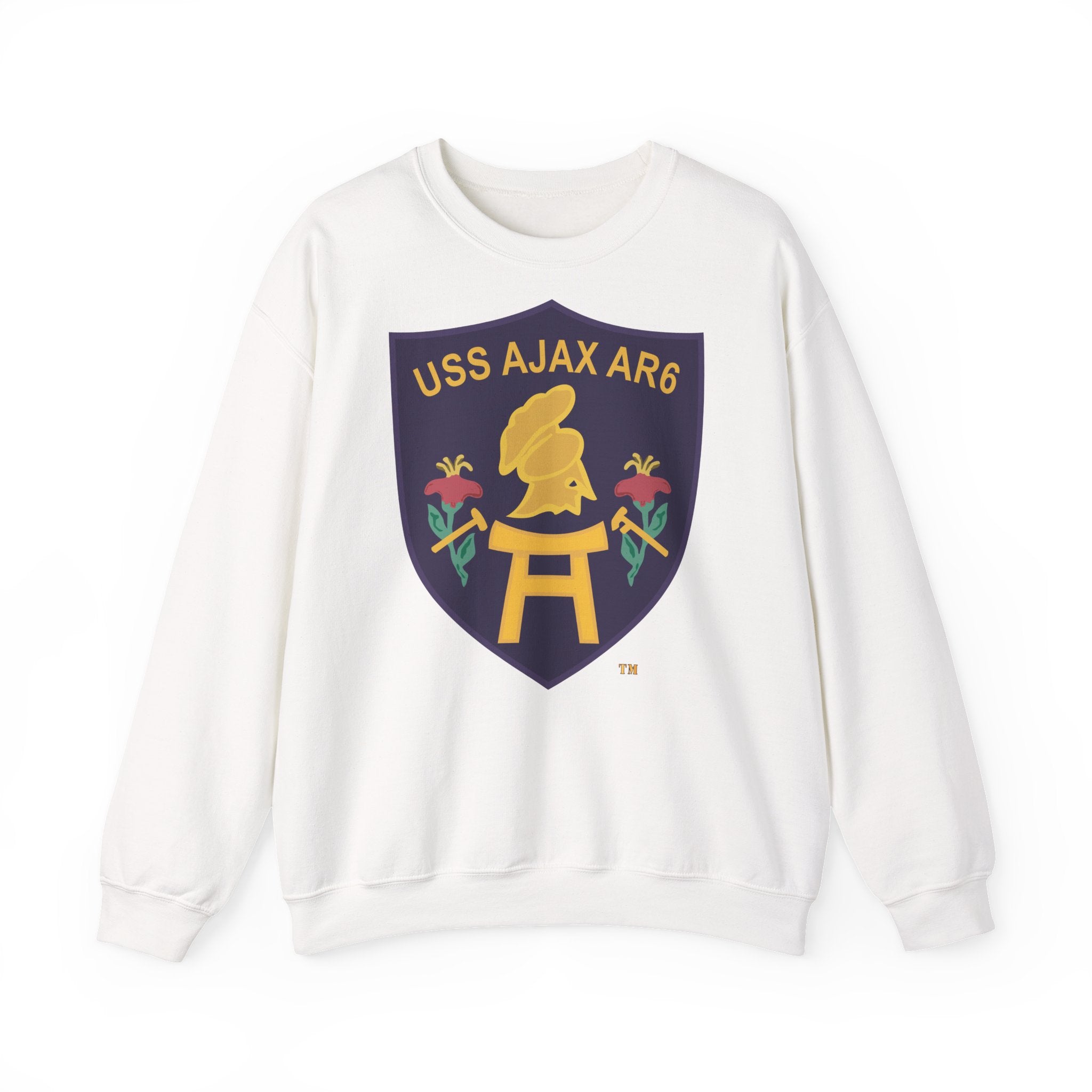 Unisex Heavy Blend™ Crewneck Sweatshirt - Navy - USS Ajax (AR-6) wo txt