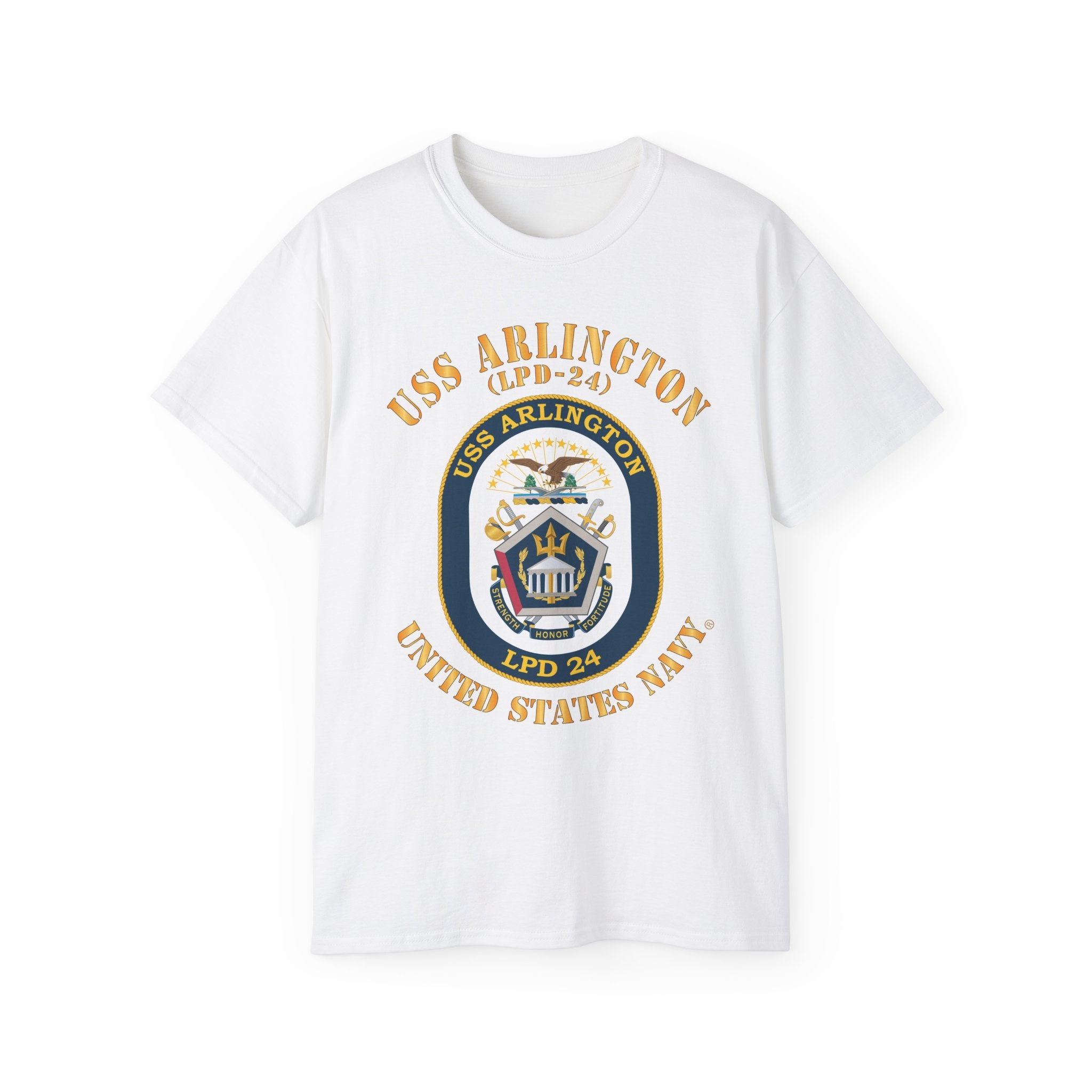 Unisex Ultra Cotton T-Shirt - Navy - USS Arlington (LPD-24)