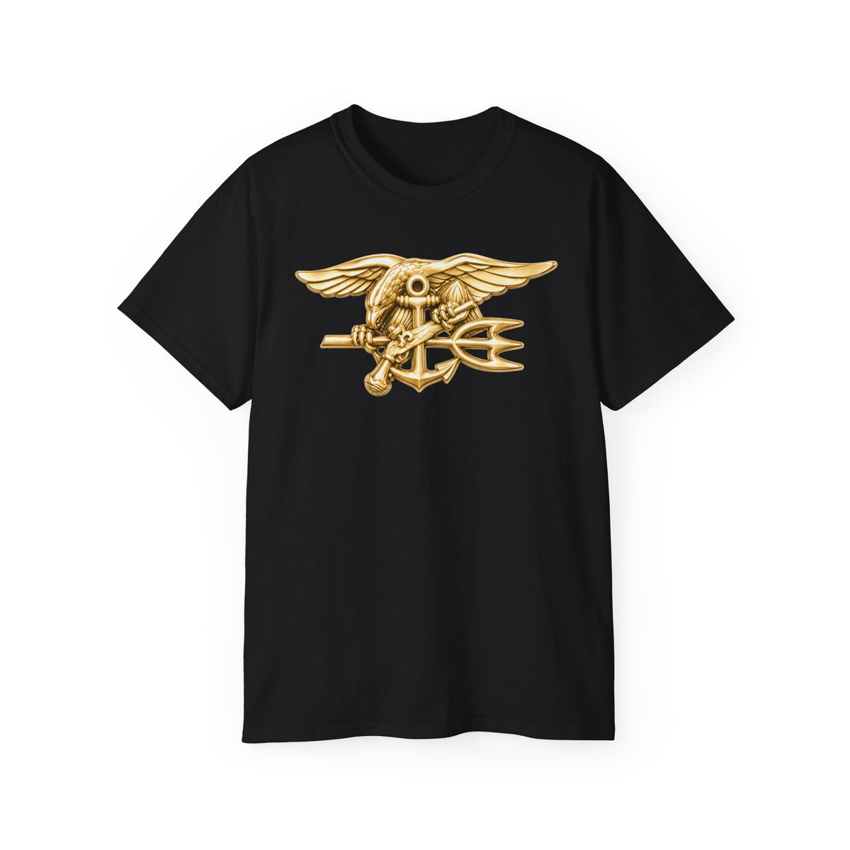 Unisex Ultra Cotton T-Shirt - Navy - Badge - Special Warfare insignia wo txt - 3D - Enhanced