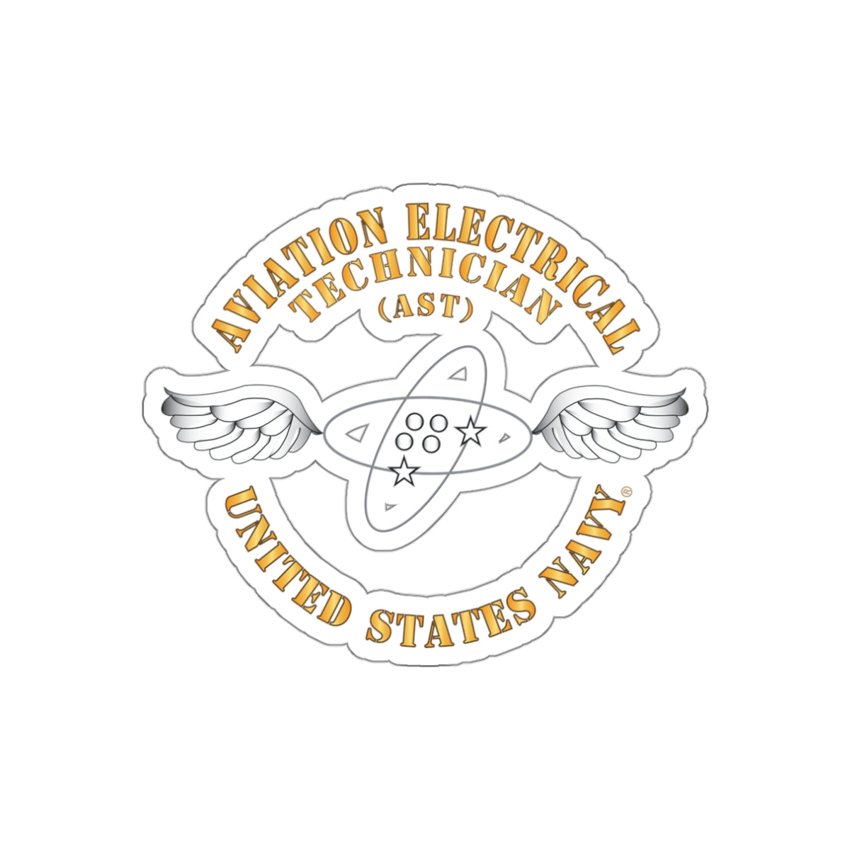 Die-Cut Vinyl Sticker - Navy - Rate - Aviation Electrical Technician (AST)