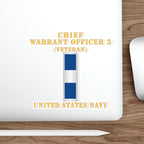 Die-Cut Vinyl Sticker - Navy - Chief Warrant Officer 3 - CW03 - Veteran
