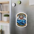Die-Cut Magnet - NAVY - USS Undersea Warfare Field - San Clemente Island - Crest - w scene - 3D - Enhanced