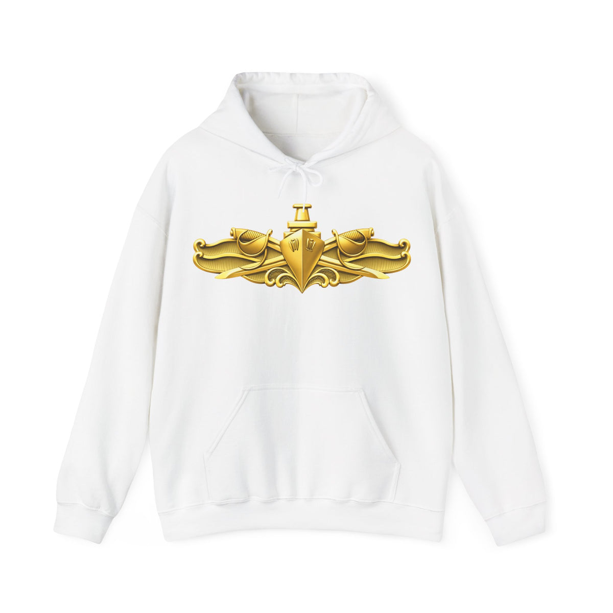 Unisex Heavy Blend™ Hoodies - Navy - Badge - Surface Warfare Officer (SWO) wo txt - 3D - Enhanced
