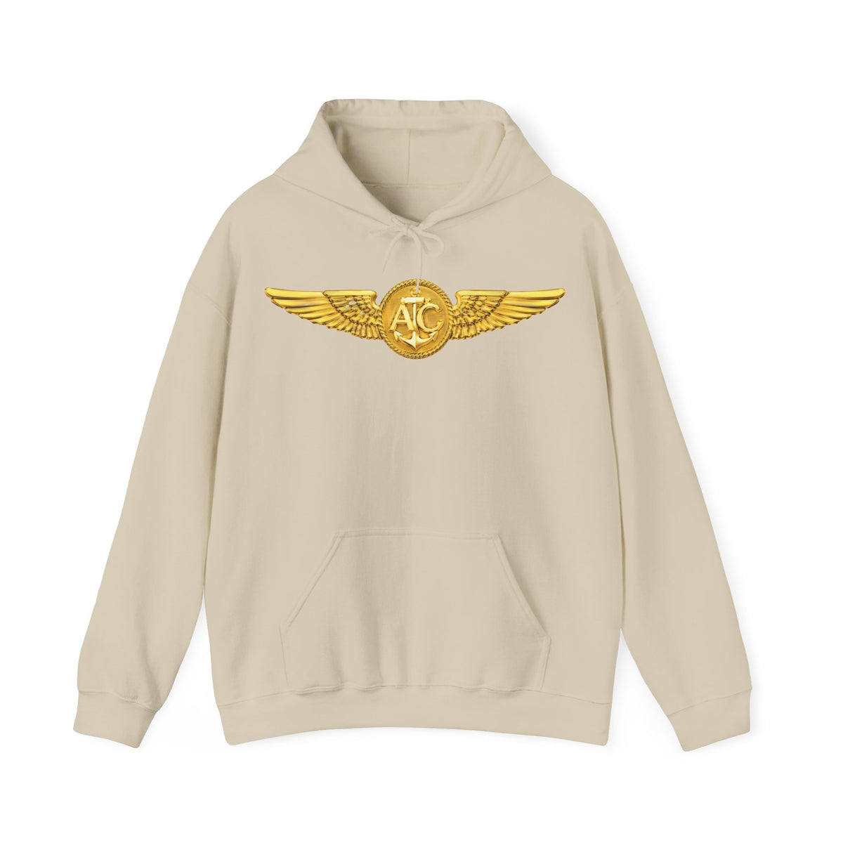 Unisex Heavy Blend™ Hoodies - Navy - Badge - Naval Aircrew Warfare Specialist wo txt - 3D - Enhanced