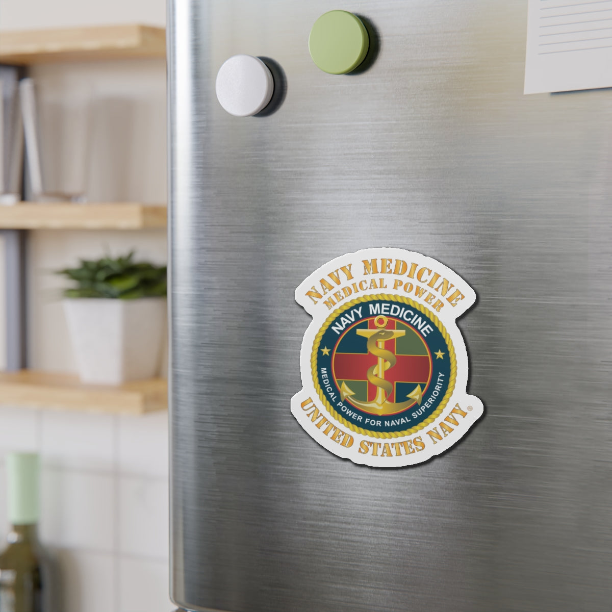 Die-Cut Magnet - Navy Medicine - Medical Power for Naval Superiority X 300