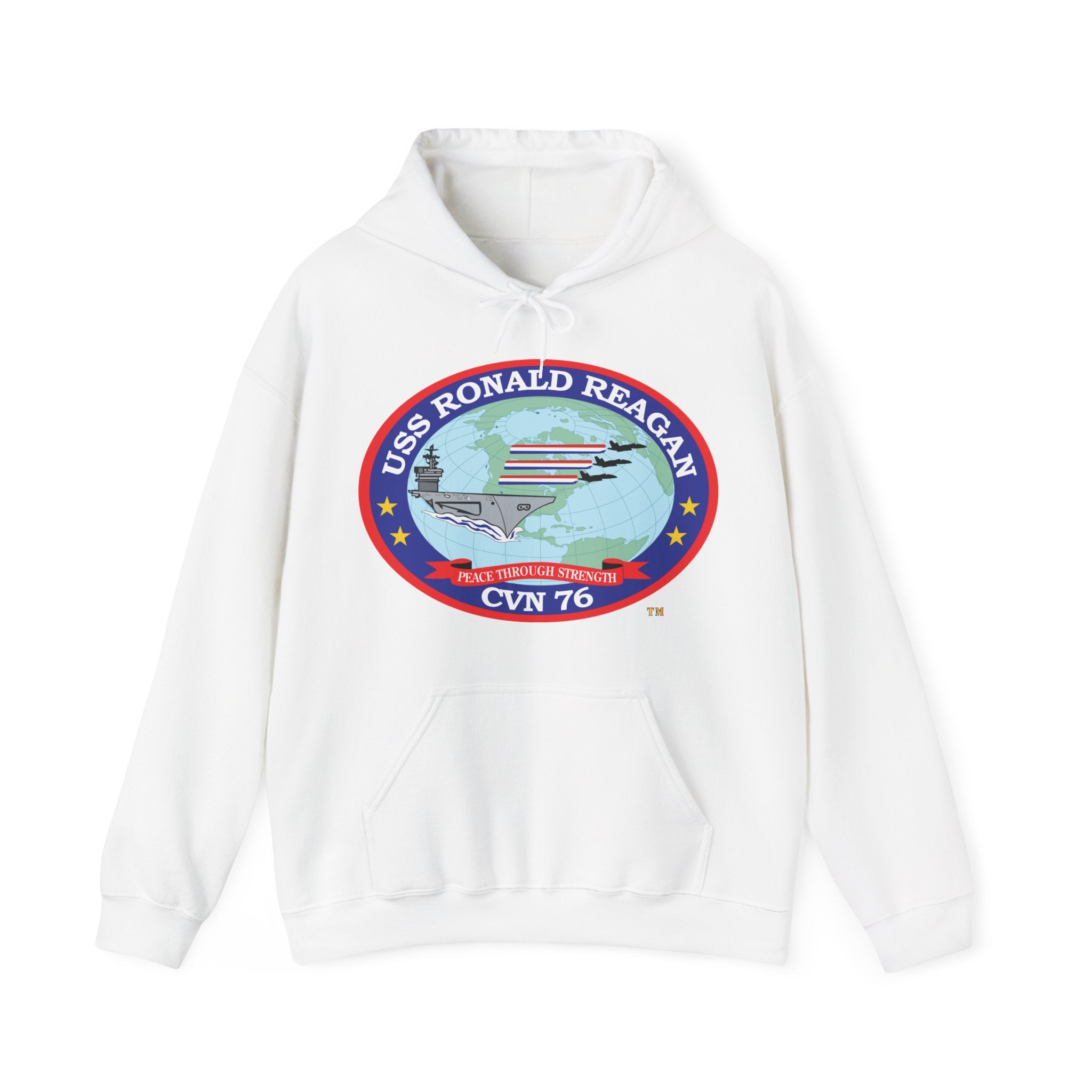 Unisex Heavy Blend™ Hoodies - Navy - USS Ronald Reagan (CVN-76) wo txt X 300