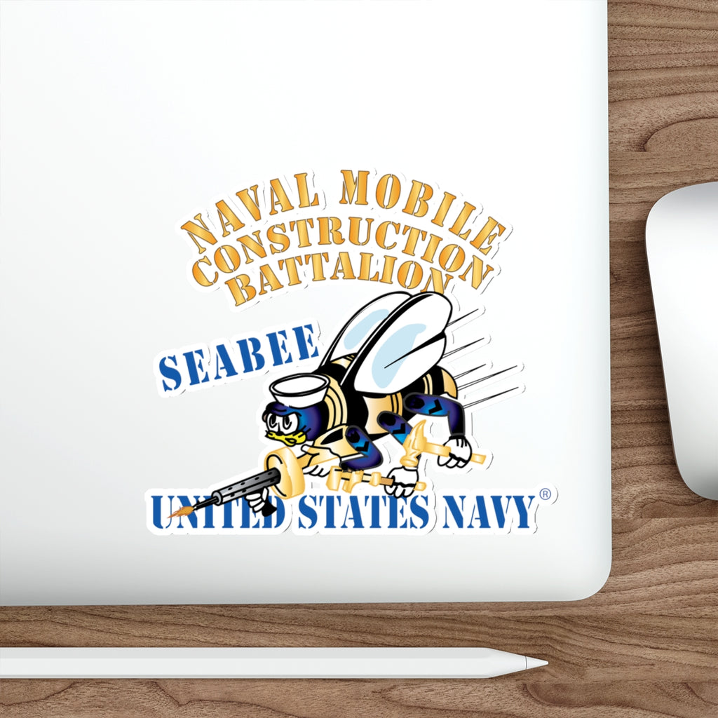 Die-Cut Vinyl Sticker - Navy - Seabee