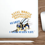 Die-Cut Vinyl Sticker - Navy - Seabee