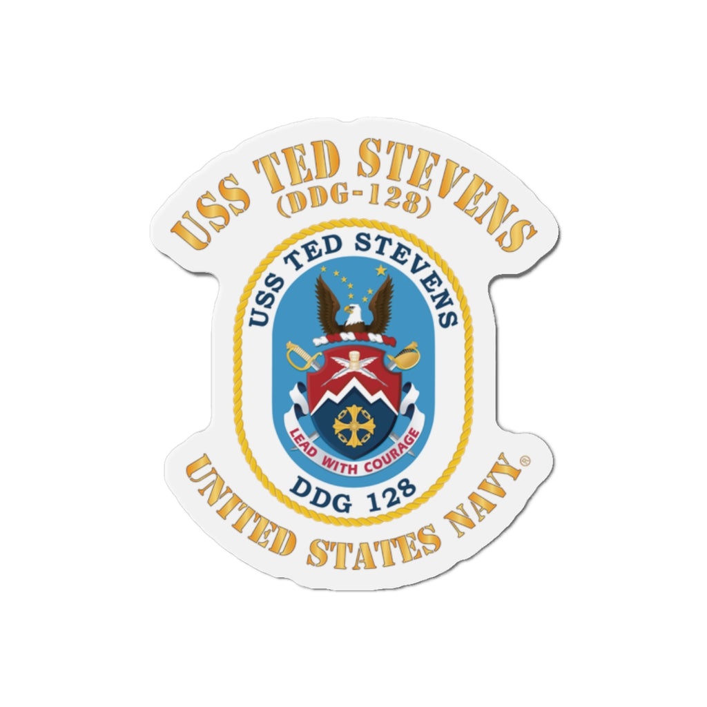 Die-Cut Magnet - Navy - USS Ted Stevens (DDG-128)