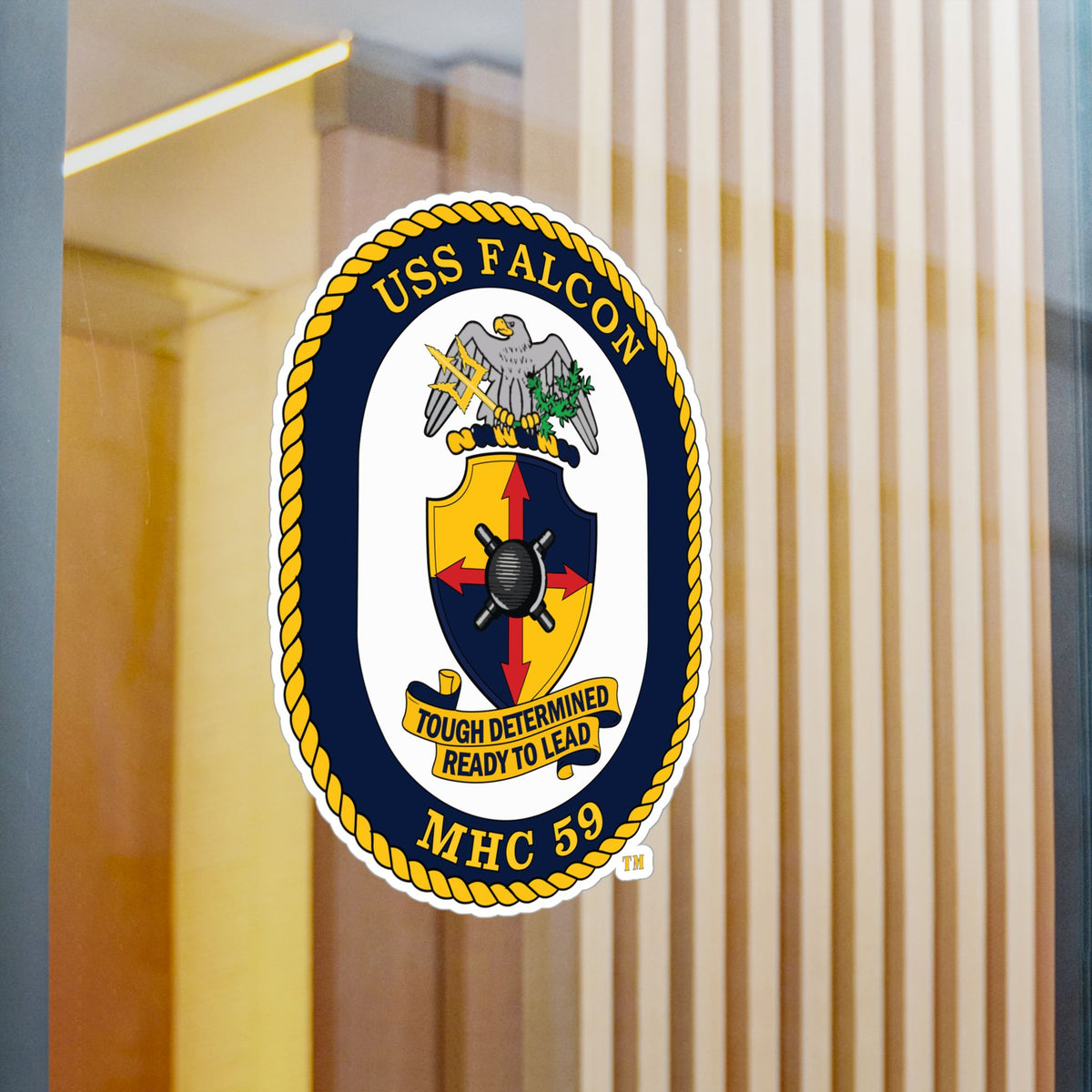 Kiss-Cut Vinyl Decal - Navy - USS Falcon (MHC-59) wo txt