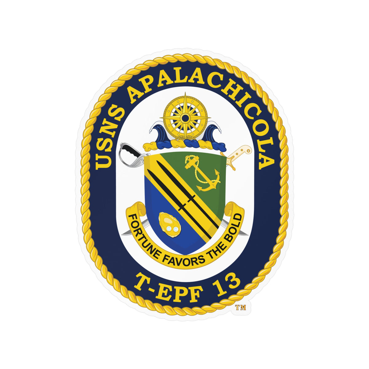 Kiss-Cut Vinyl Decal - Navy - USNS Apalachicola (T-EPF 13) wo txt