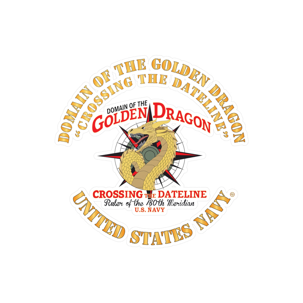 Kiss-Cut Vinyl Decal - Navy - Domain of the Golden Dragon