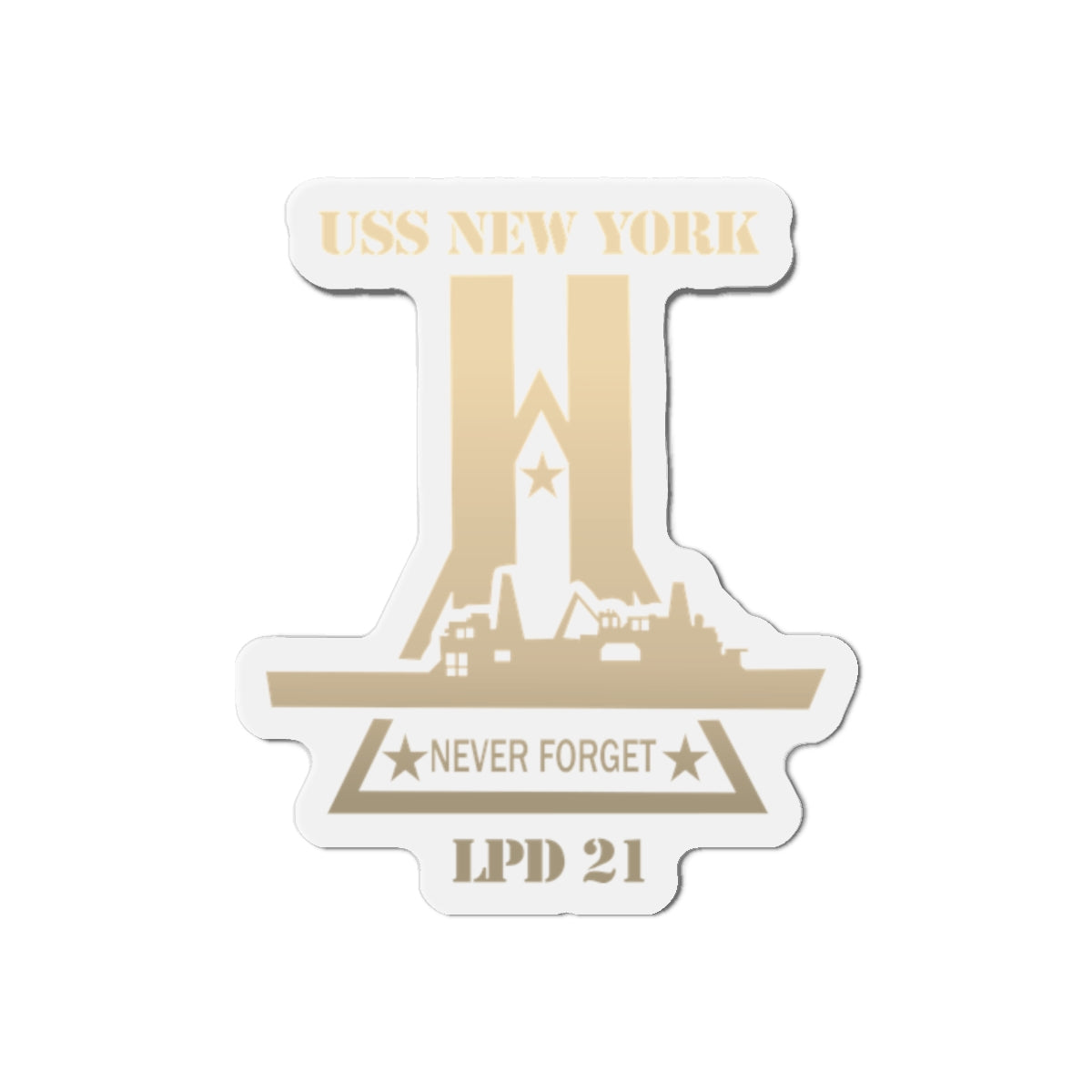 Die-Cut Magnet - Navy - USS New York (LPD-21) wo Txt X 300