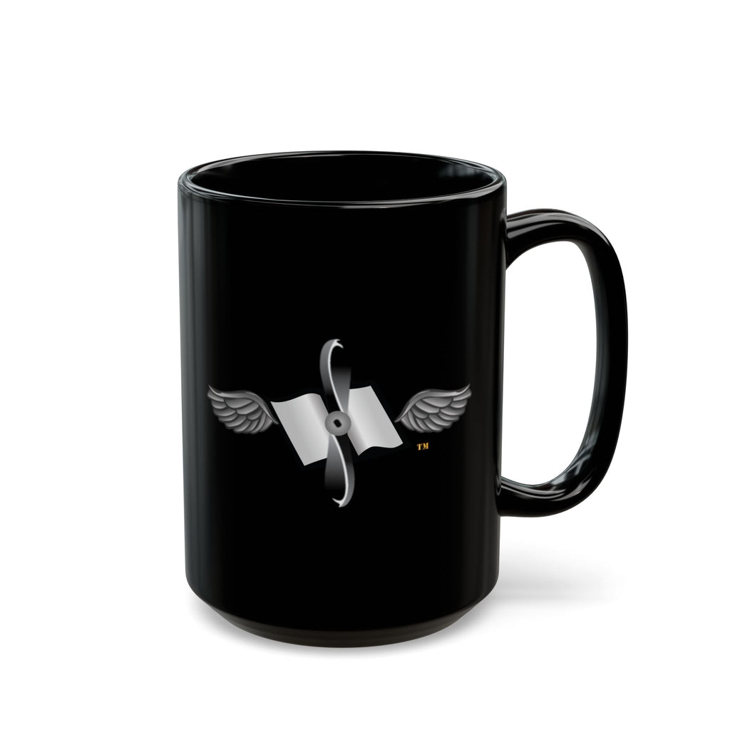 Black Mug (11oz, 15oz) - Navy - Rate - Aviation Maintenance Administrationman (AZ) wo txt