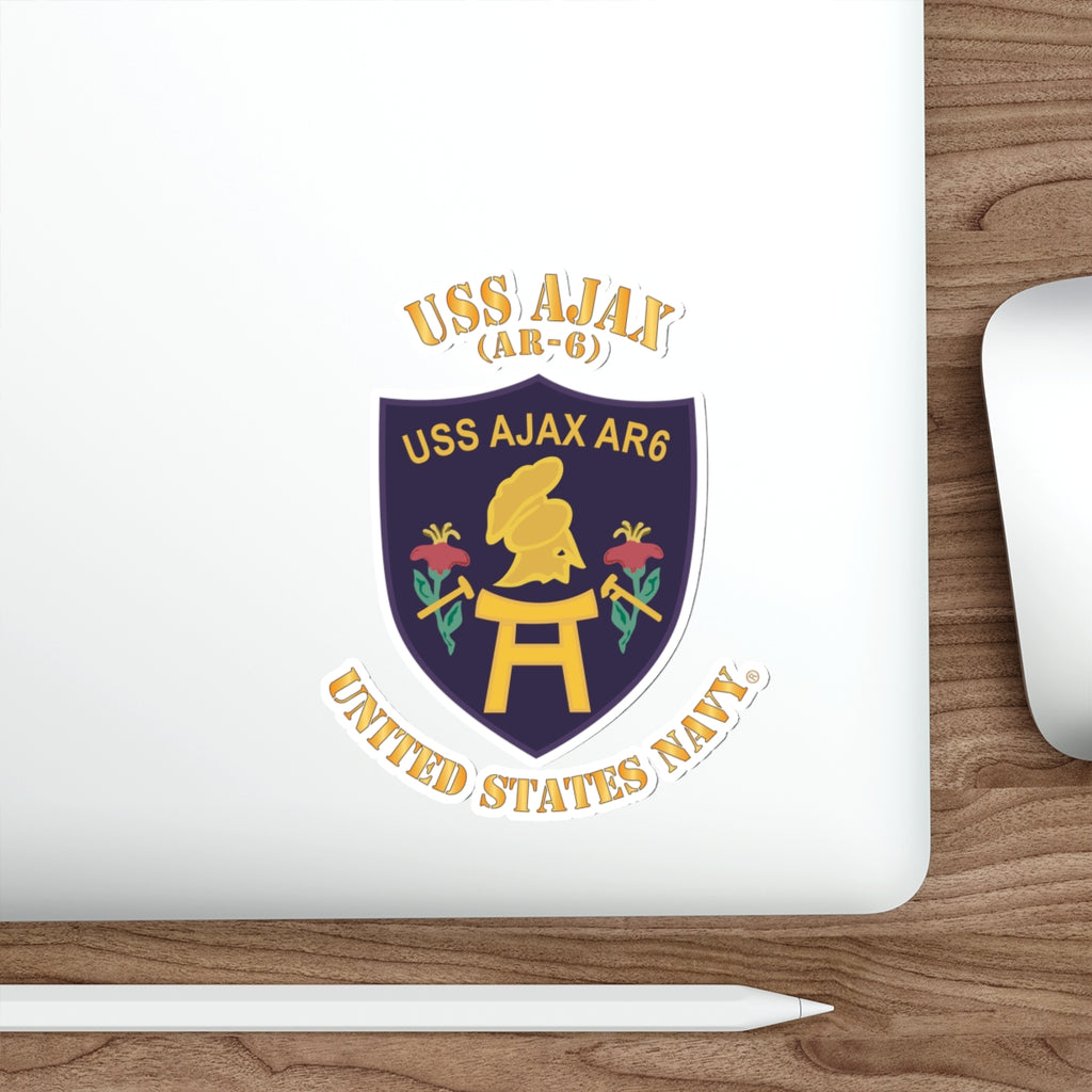 Die-Cut Vinyl Sticker - Navy - USS Ajax (AR-6)