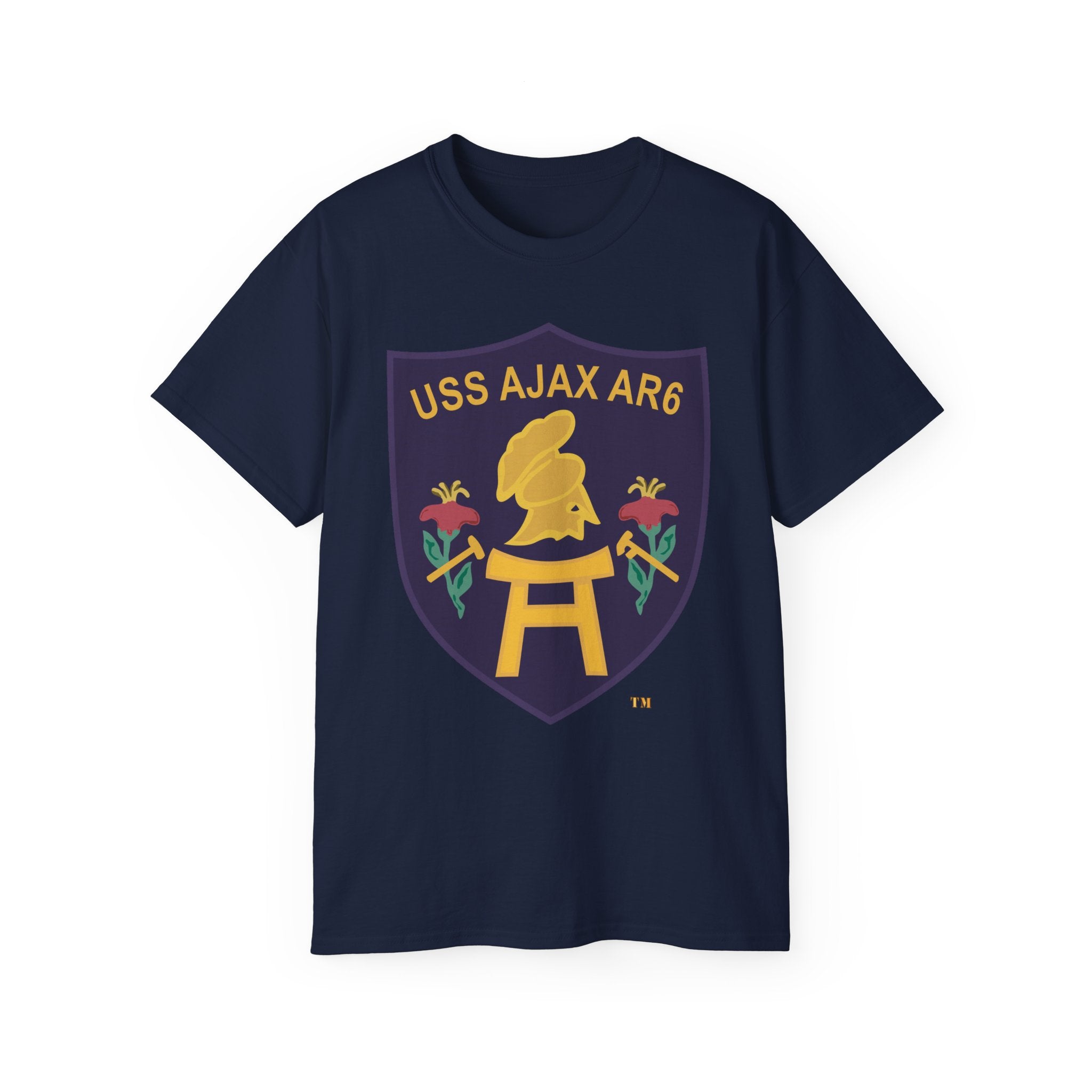 Unisex Ultra Cotton T-Shirt - Navy - USS Ajax (AR-6) wo txt