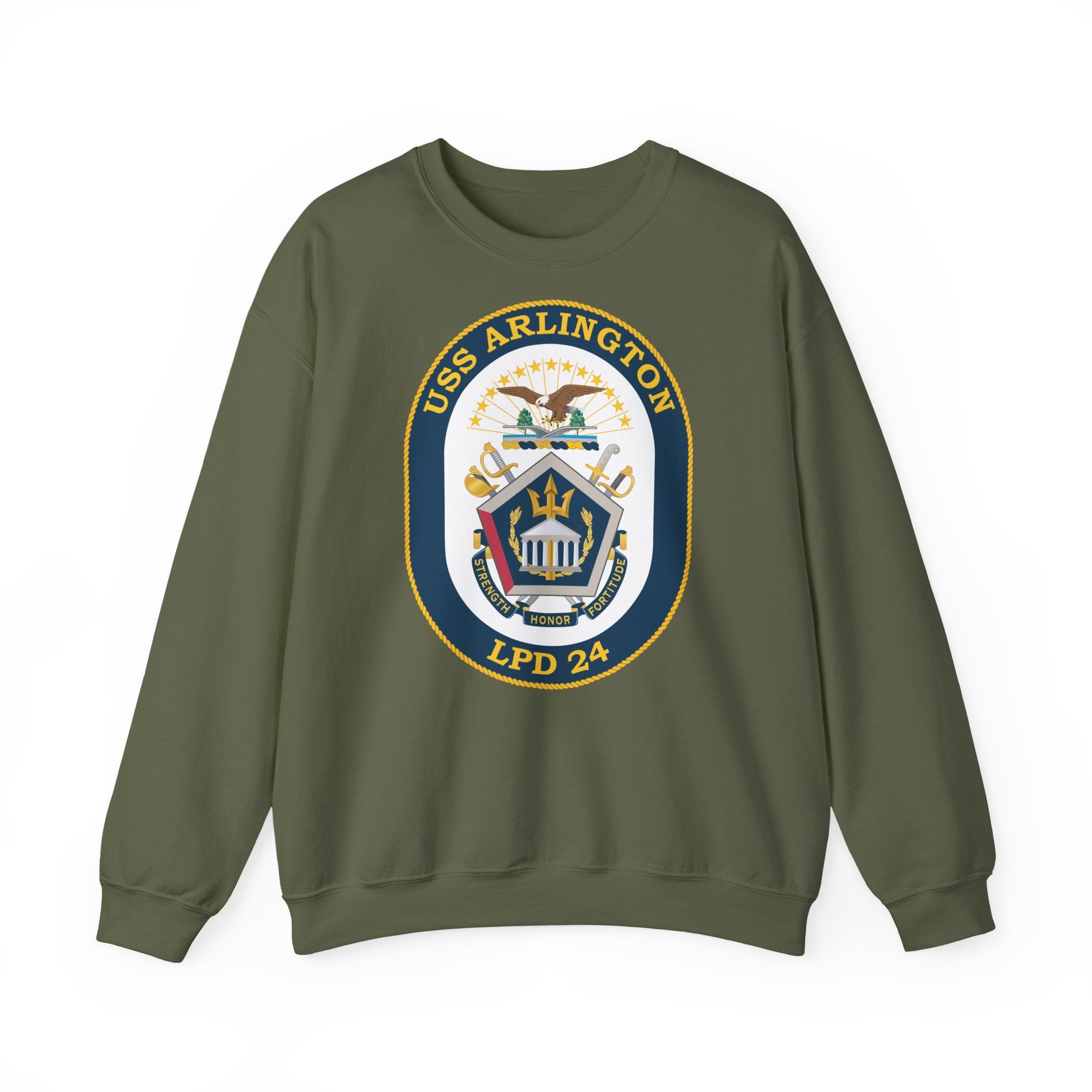 Unisex Heavy Blend™ Crewneck Sweatshirt - Navy - USS Arlington (LPD-24) wo txt