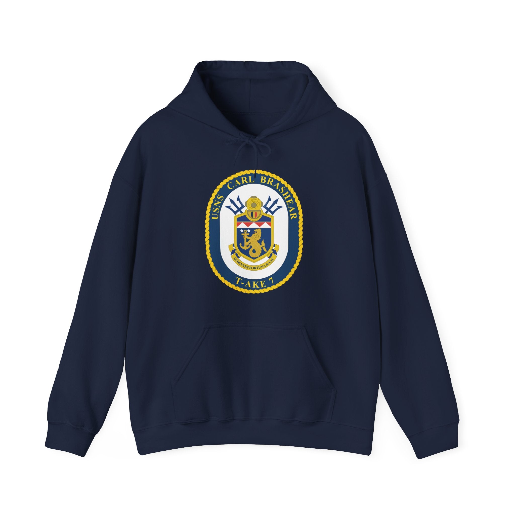 Unisex Heavy Blend™ Hoodies - Navy - USNS Carl Brashear (T-AKE 7) wo txt