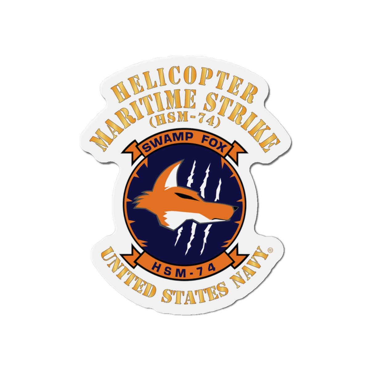 Die-Cut Magnet - Navy - Helicopter Maritime Strike Seven Four (HSM-74)