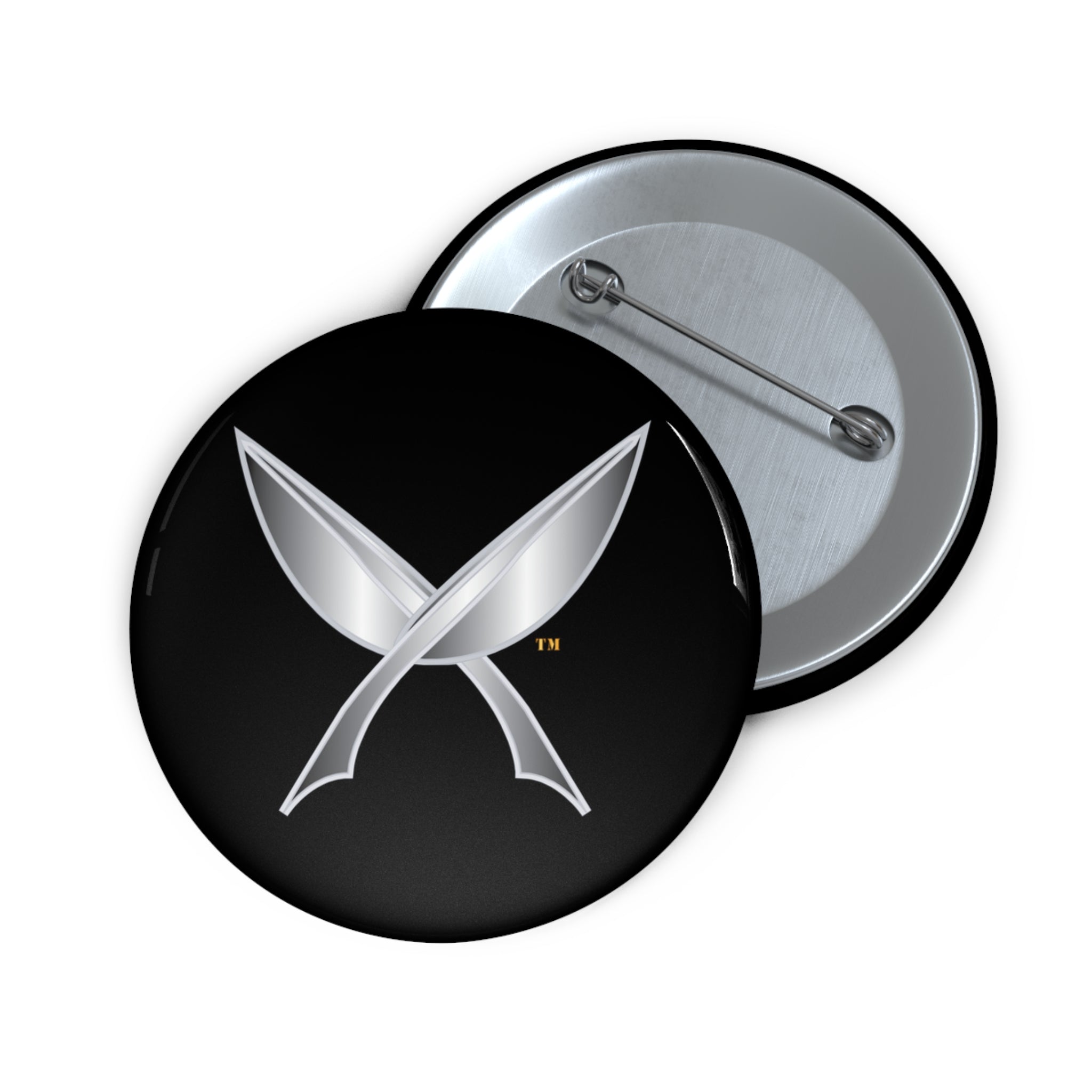 Custom Pin Button - Navy - Rate - Yeoman (YN) wo txt