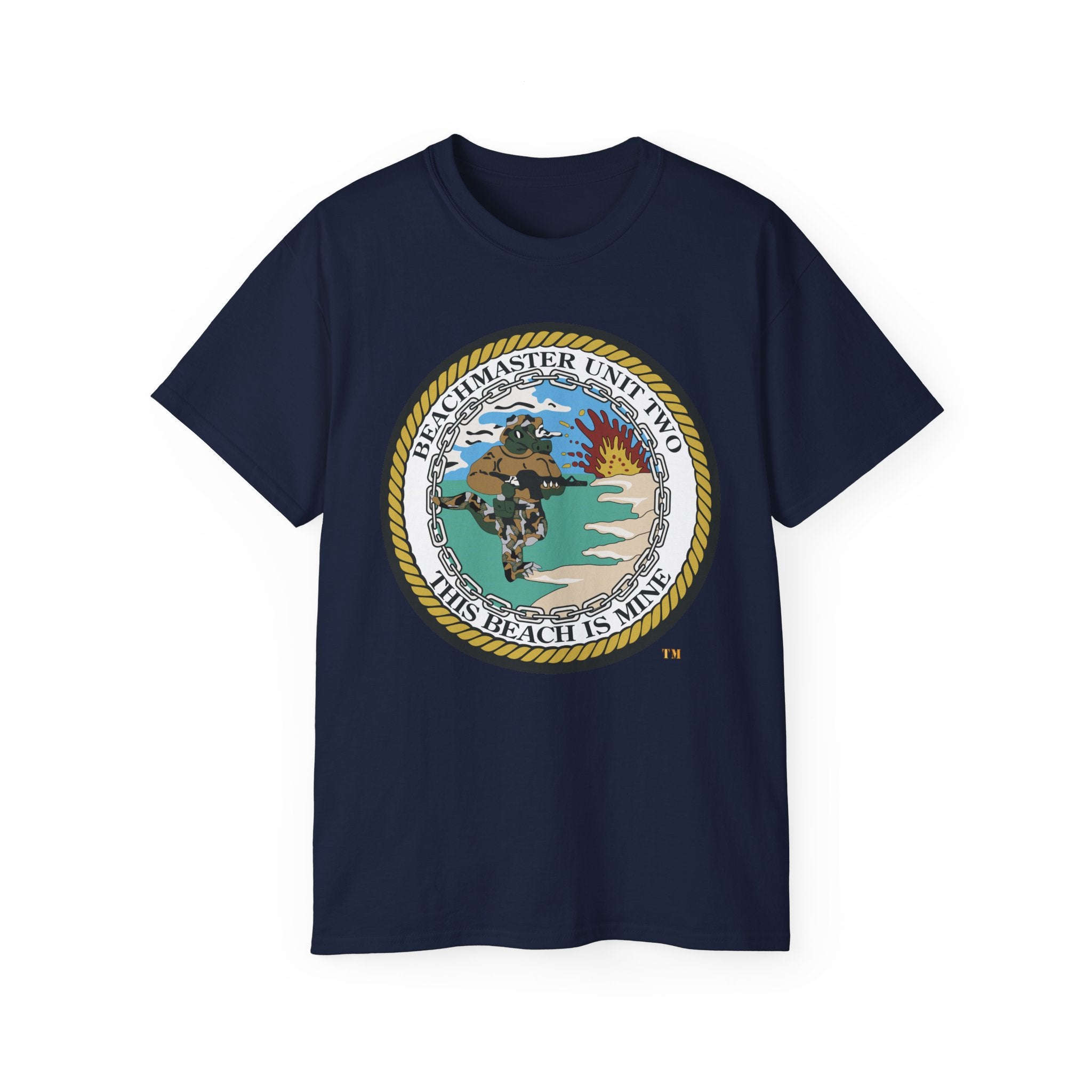 Unisex Ultra Cotton T-Shirt - Navy - Beachmaster Unit Two (BMU-2) wo txt X 300
