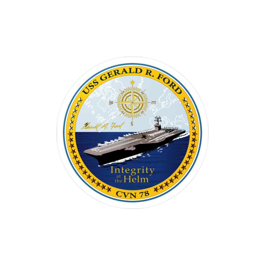 Kiss-Cut Vinyl Decal - Navy - USS Gerald R. Ford (CVN-78) wo txt