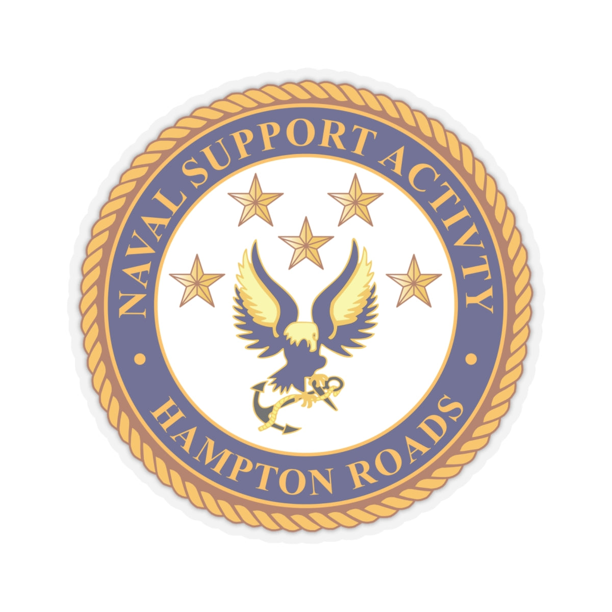 Kiss-Cut Stickers - Navy - Naval Support Activity - Hampton Roads