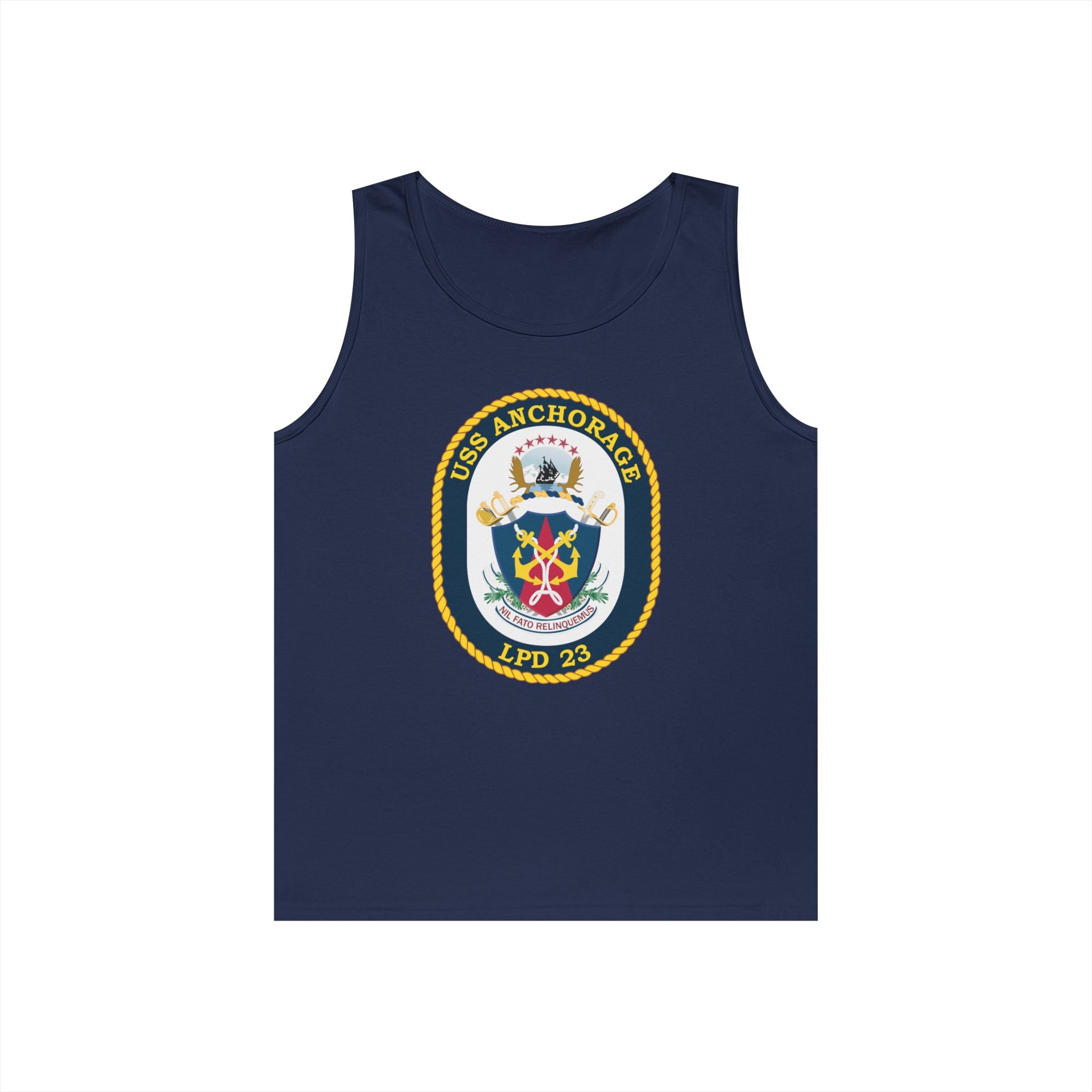 Unisex Heavy Cotton Tank Top - Navy - USS Anchorage (LPD-23) wo txt
