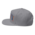 US Navy Embroidered Flat Bill Hat — Retro Varsity Military Style