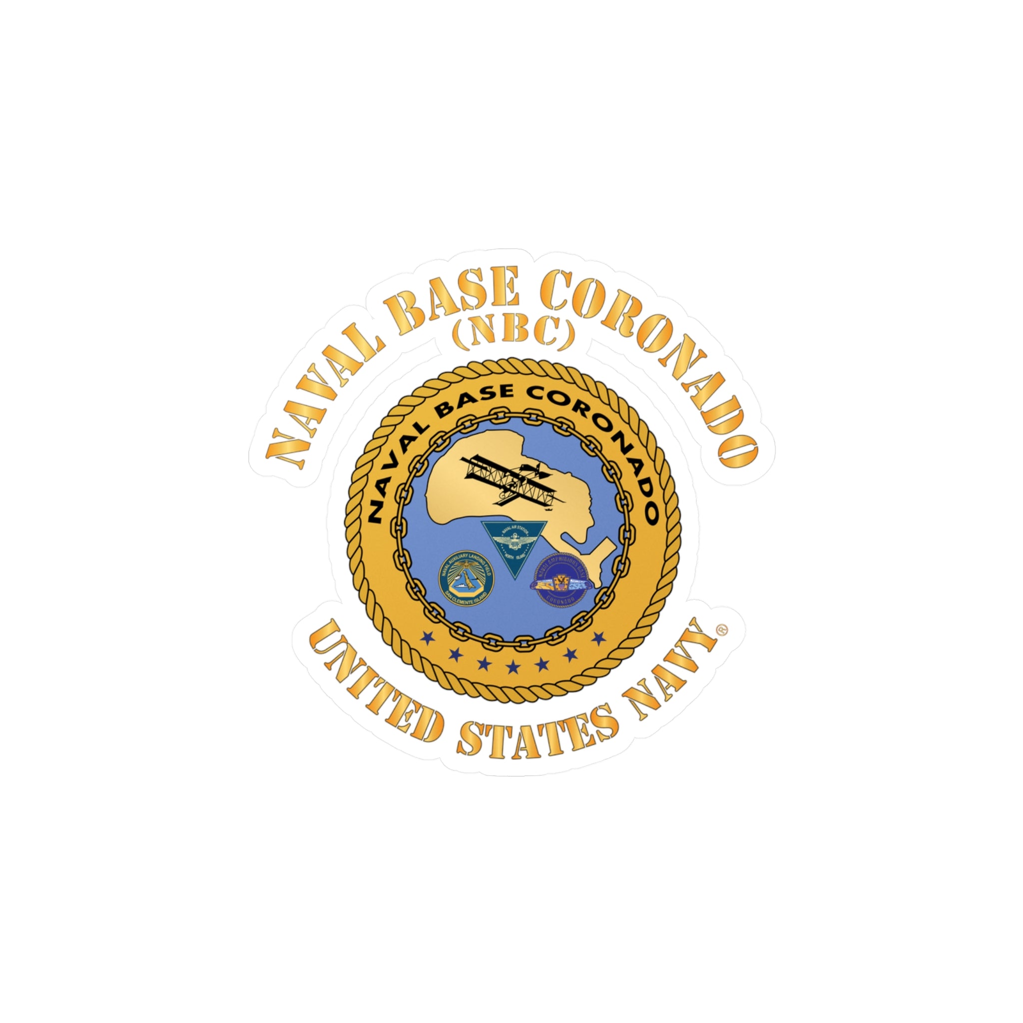 Kiss-Cut Vinyl Decal - Navy - Naval Base Coronado(NBC)