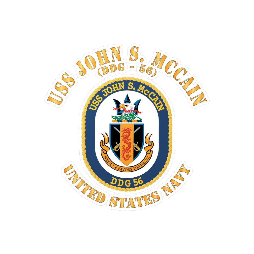 Kiss-Cut Vinyl Decal - Navy - USS John S. McCain (DDG-56)