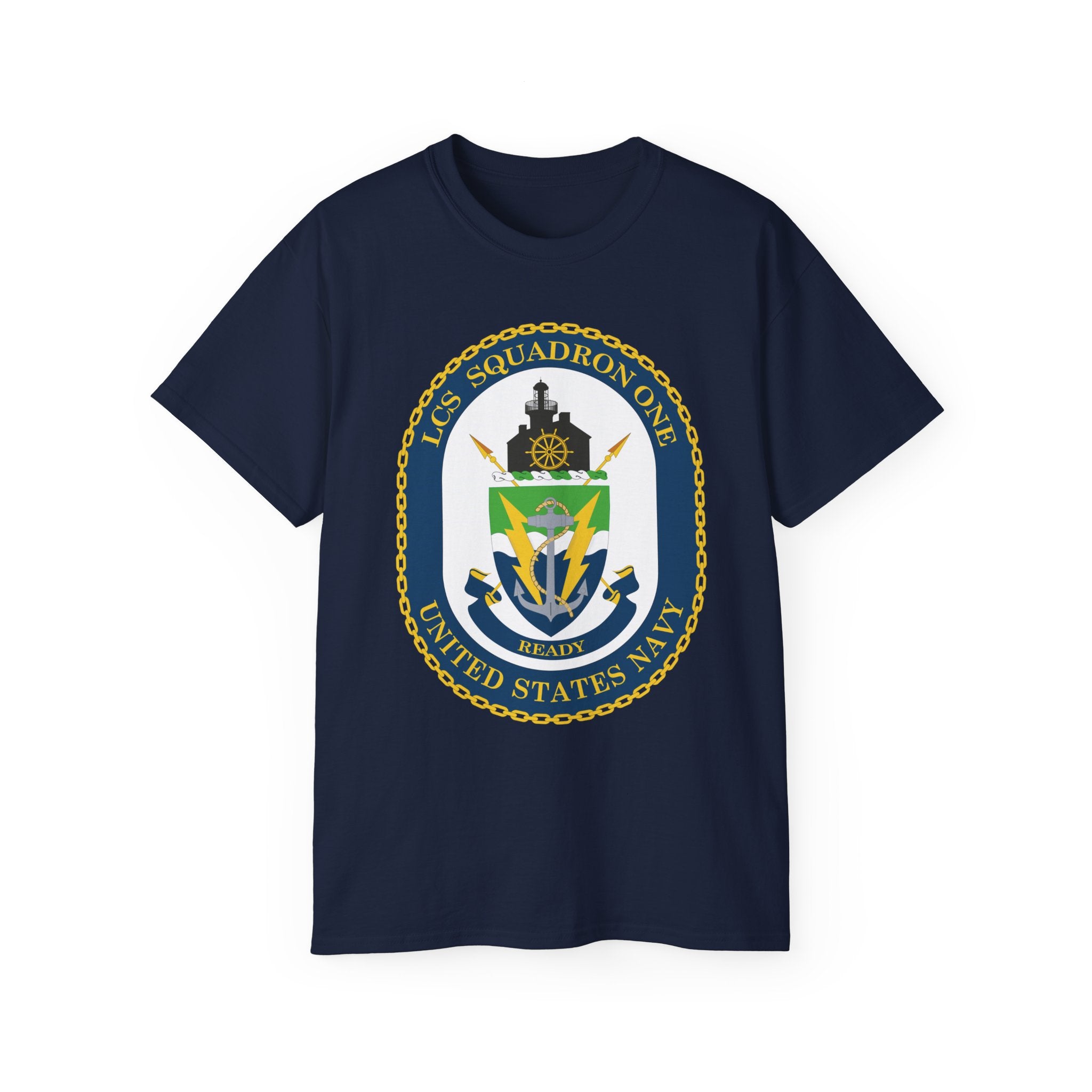 Unisex Ultra Cotton T-Shirt - Navy - LCS Squadron One (LCSRON 1) wo txt