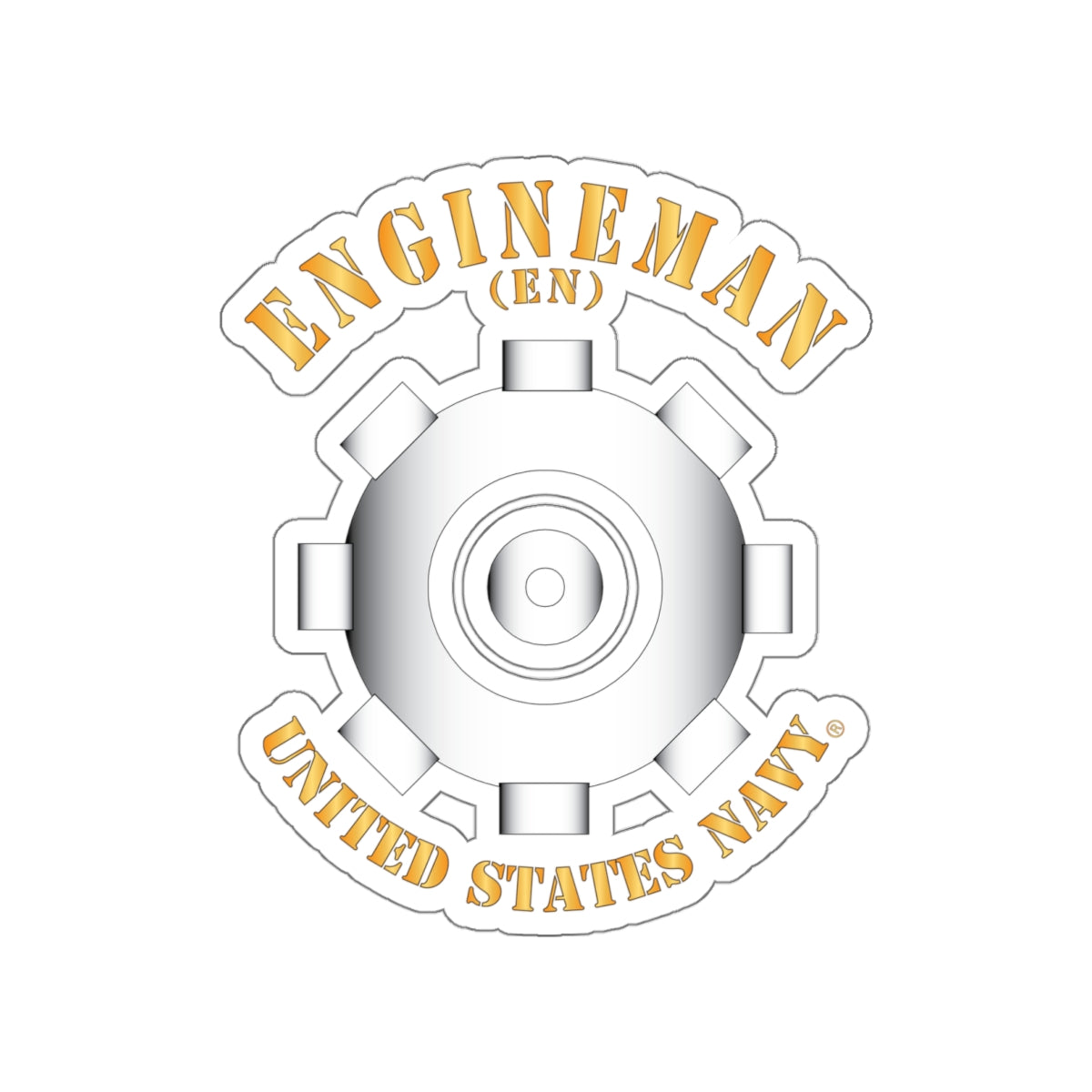 Die-Cut Vinyl Sticker - Navy - Rate - Engineman (EN)