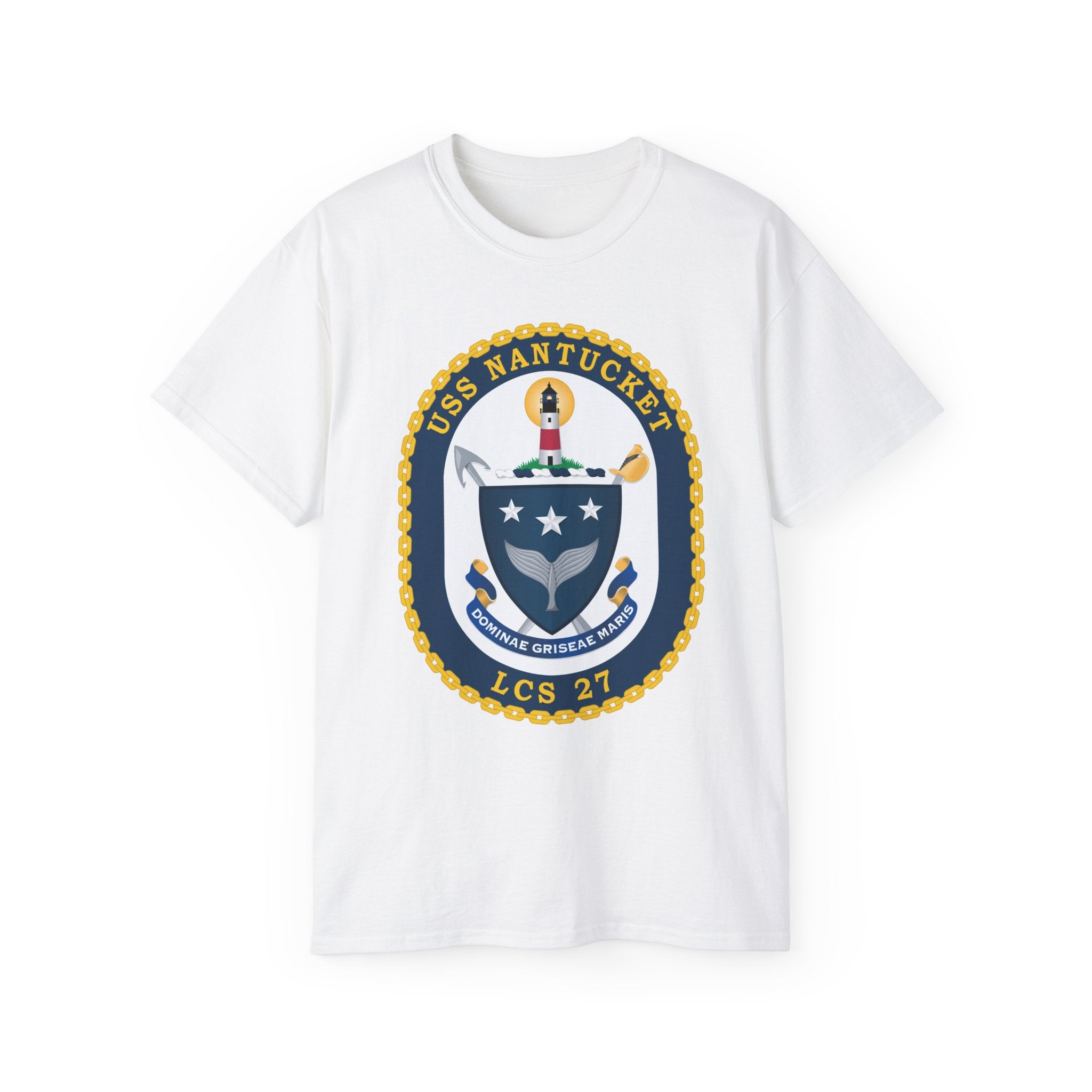 Unisex Ultra Cotton T-Shirt - Navy - USS Nantucket (LCS-27) wo txt