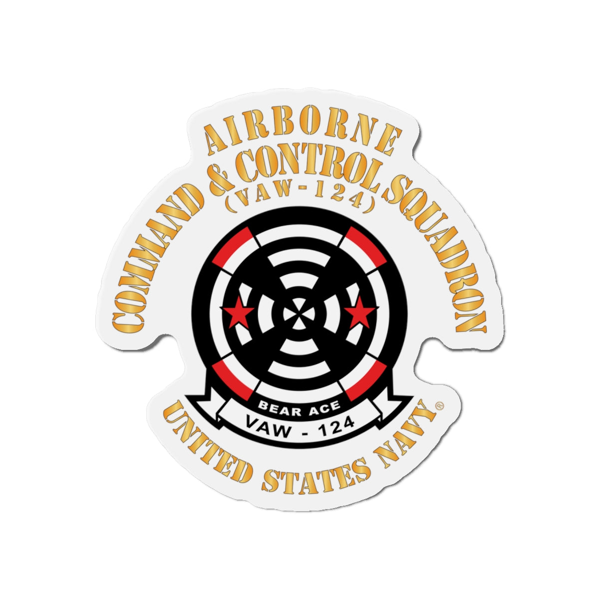 Die-Cut Magnet - Navy - Airborne Command & Control Squadron 124 (VAW-124)