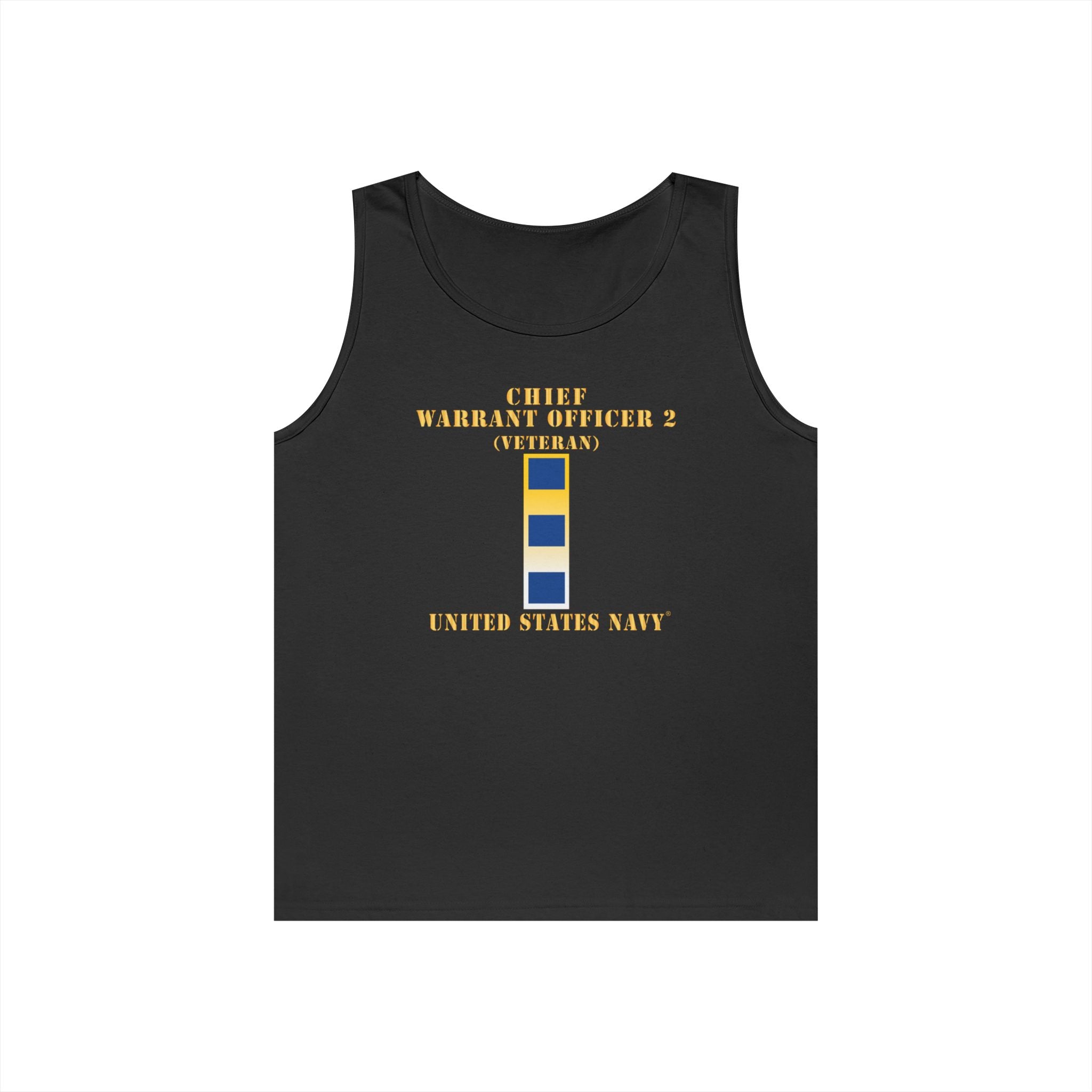 Unisex Heavy Cotton Tank Top - Navy - Chief Warrant Officer 2 - CW02 - Veteran