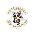 Die-Cut Magnet - Navy - Navy SeaBee - w Wrench and Hammer X 300