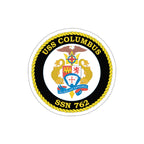 Die-Cut Vinyl Sticker - Navy - USS Columbus (SSN-762) wo txt