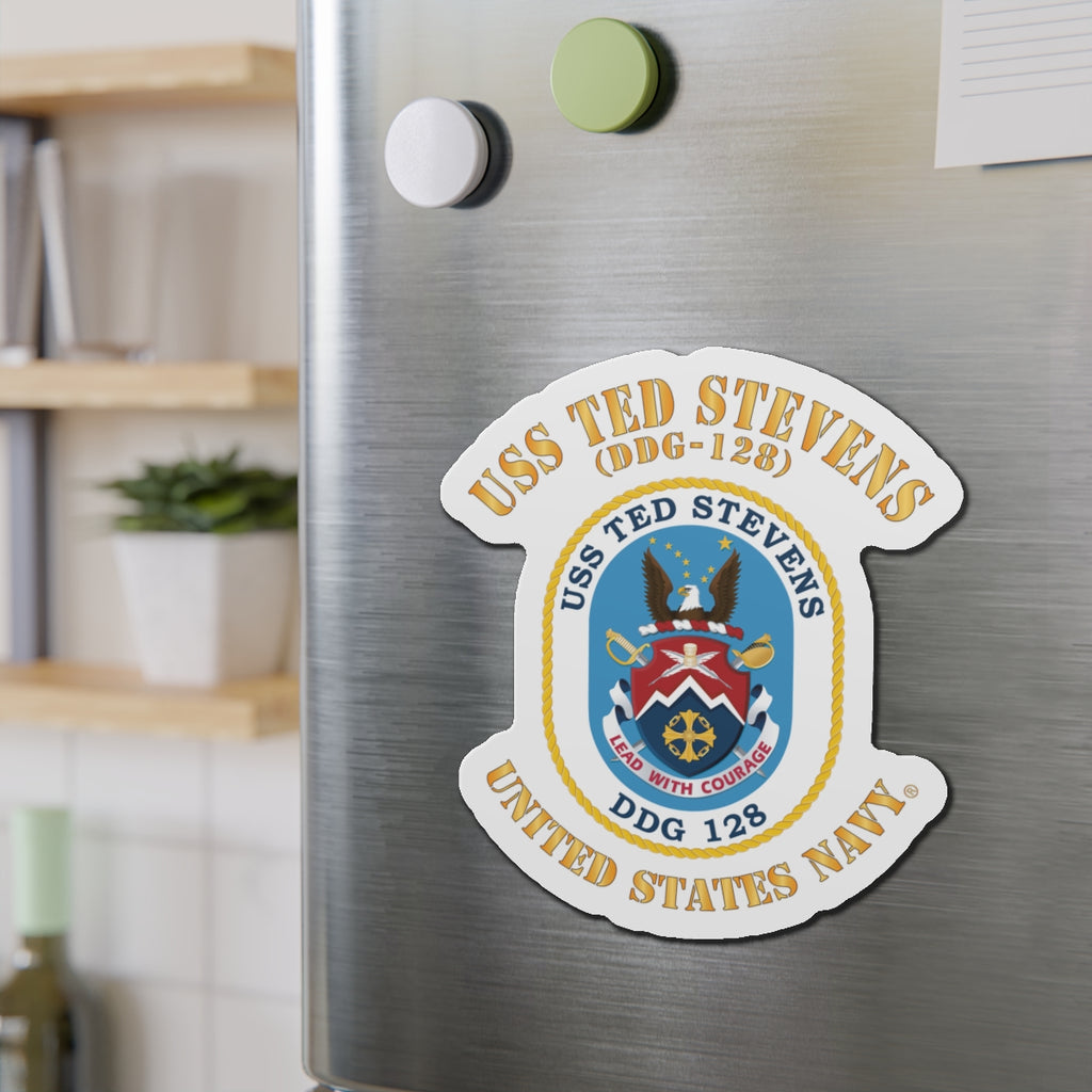 Die-Cut Magnet - Navy - USS Ted Stevens (DDG-128)