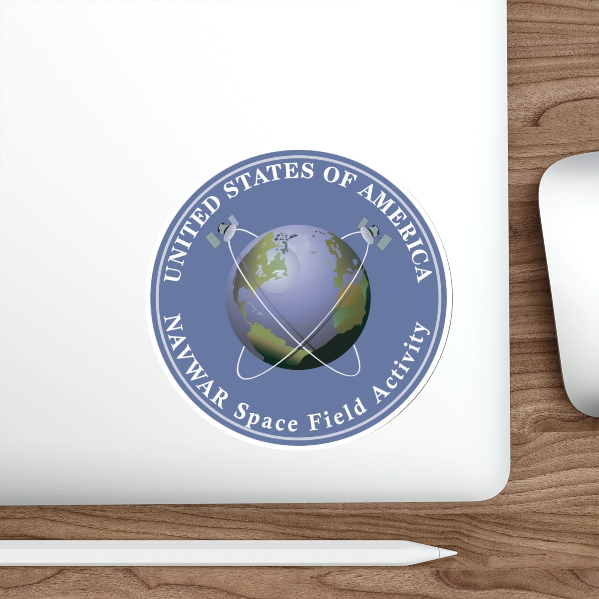 Die-Cut Vinyl Sticker - NAVWAR Space Field Activity wo Txt X 300