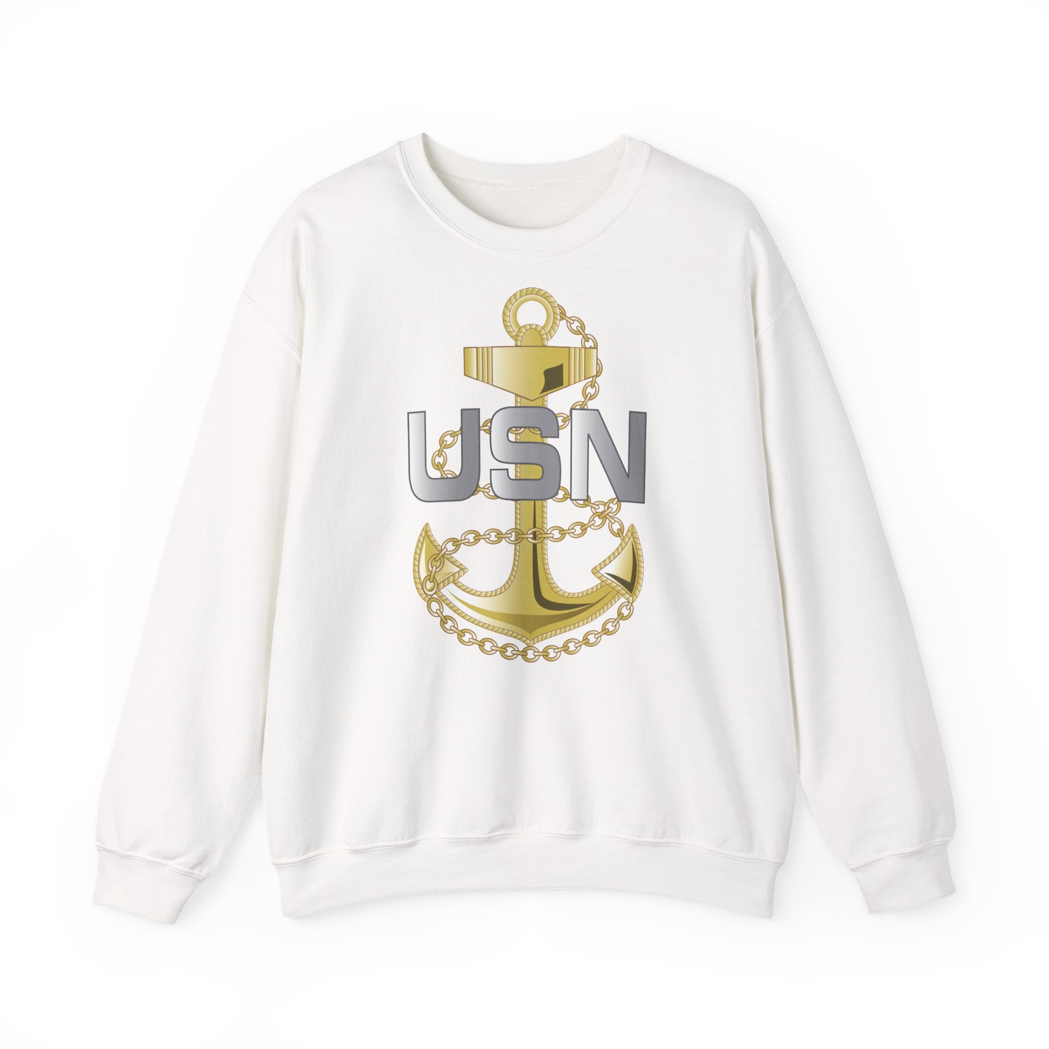 Unisex Heavy Blend™ Crewneck Sweatshirt - Navy - Fouled Anchor wo txt