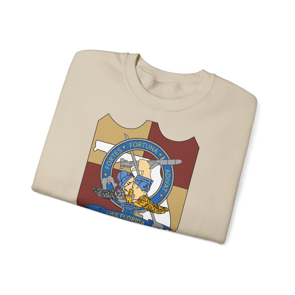 Unisex Heavy Blend™ Crewneck Sweatshirt - Navy - USS Florida (SSGN-728) wo txt